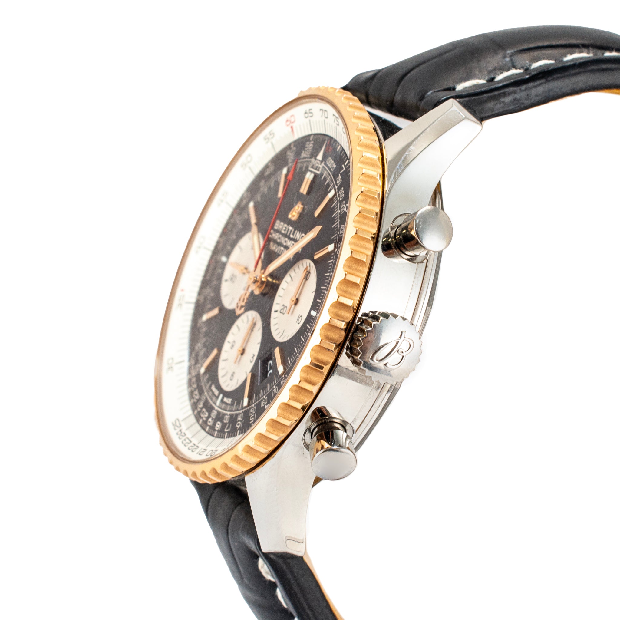 Breitling Navitimer 1 B01 Chronograph 46MM UB0127 Steel Rose Gold Black Watch