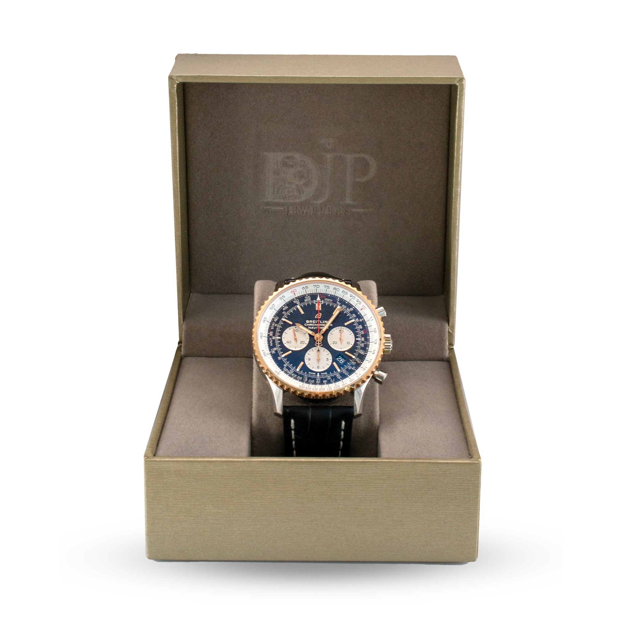 Breitling Navitimer 1 B01 Chronograph 46MM UB0127 Steel Rose Gold Black Watch