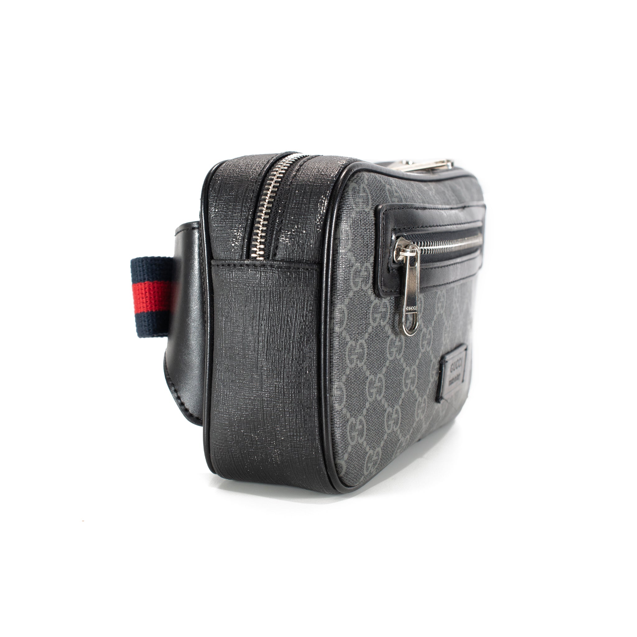 Gucci GG Supreme Black Canvas 474293 Belt Bag