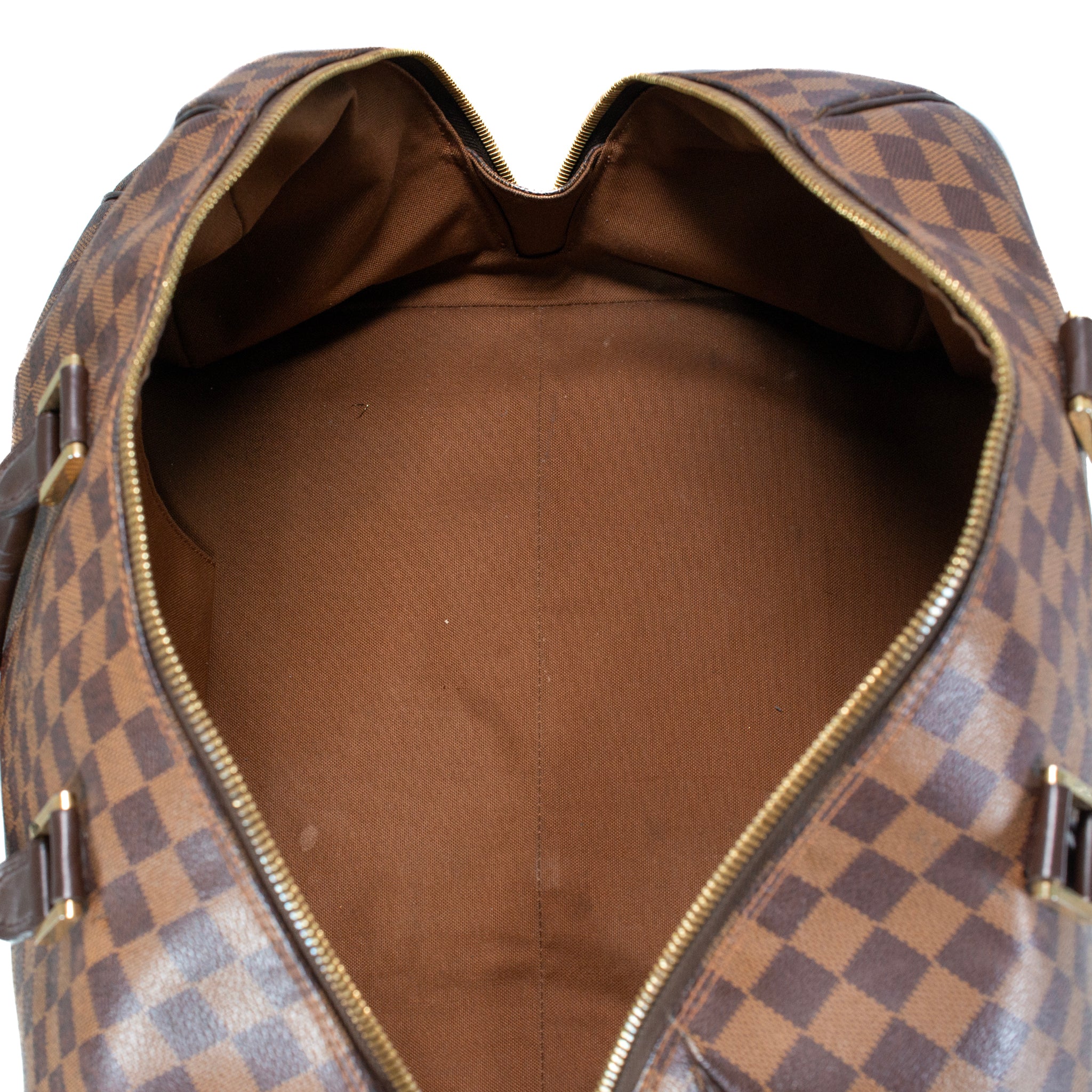 Louis Vuitton Damier Ebene Brown Canvas Ribera GM Satchel Weekender Handbag