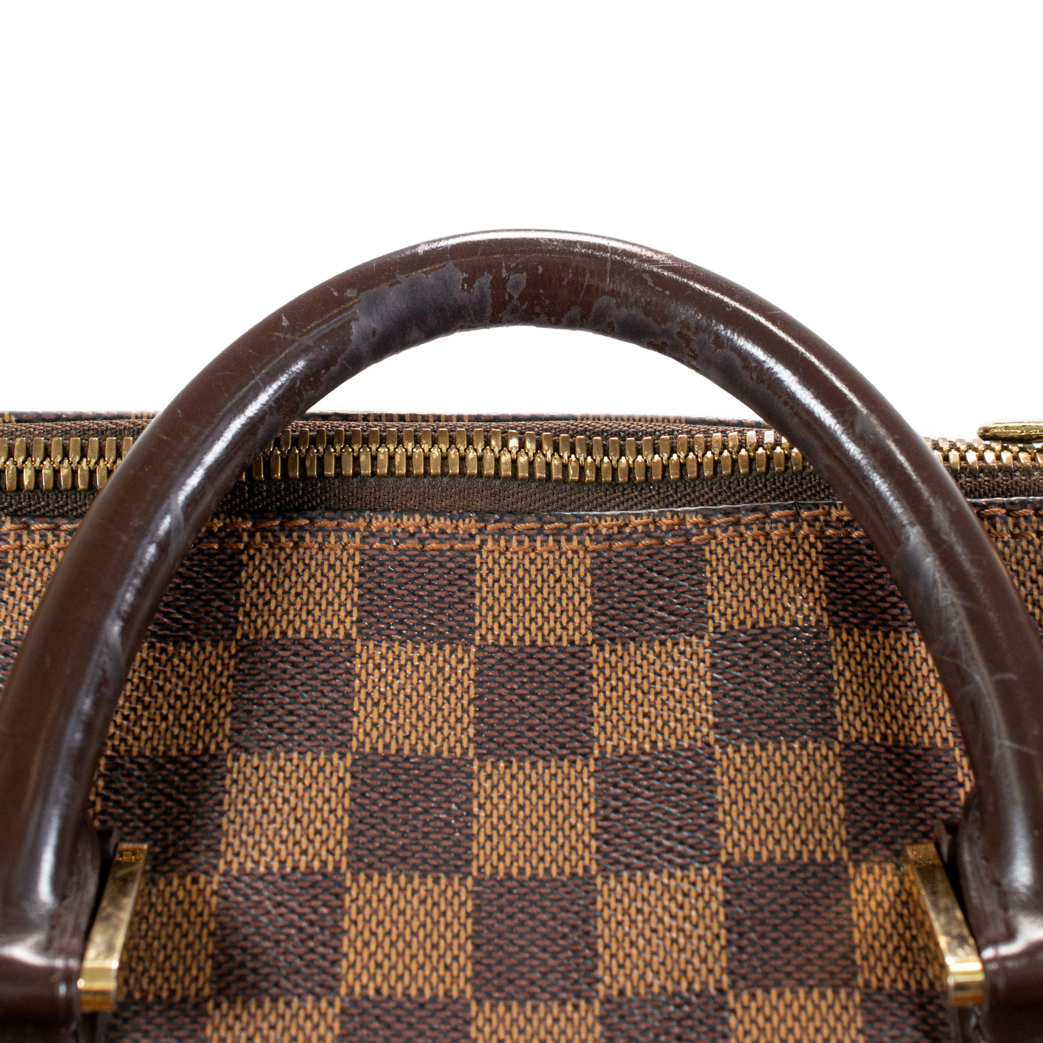 Louis Vuitton Damier Ebene Brown Canvas Ribera GM Satchel Weekender Handbag