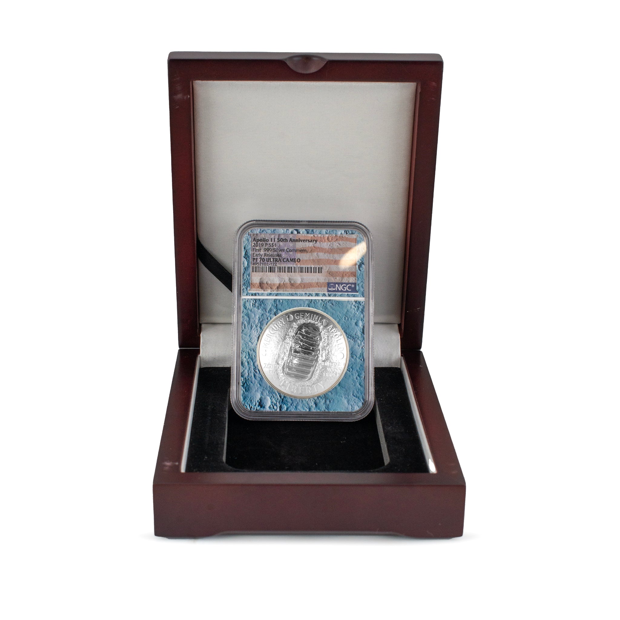 2019 P Silver 1$ Apollo 11 50th Anniversary NGC PF 70 Ultra Cameo Coin