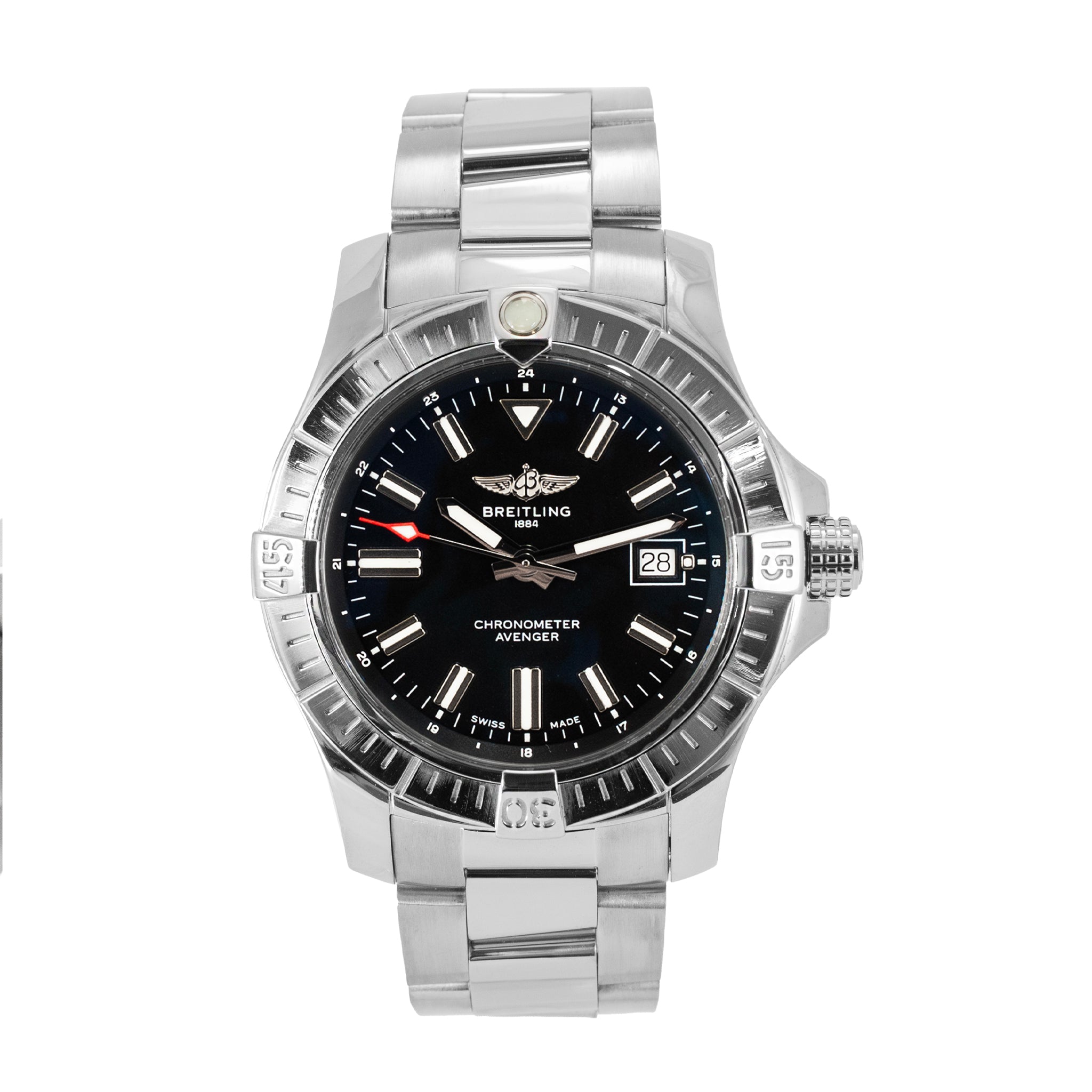 Breitling Avenger 43MM A17318101B1A1 Black Dial Stainless Steel Automatic Watch