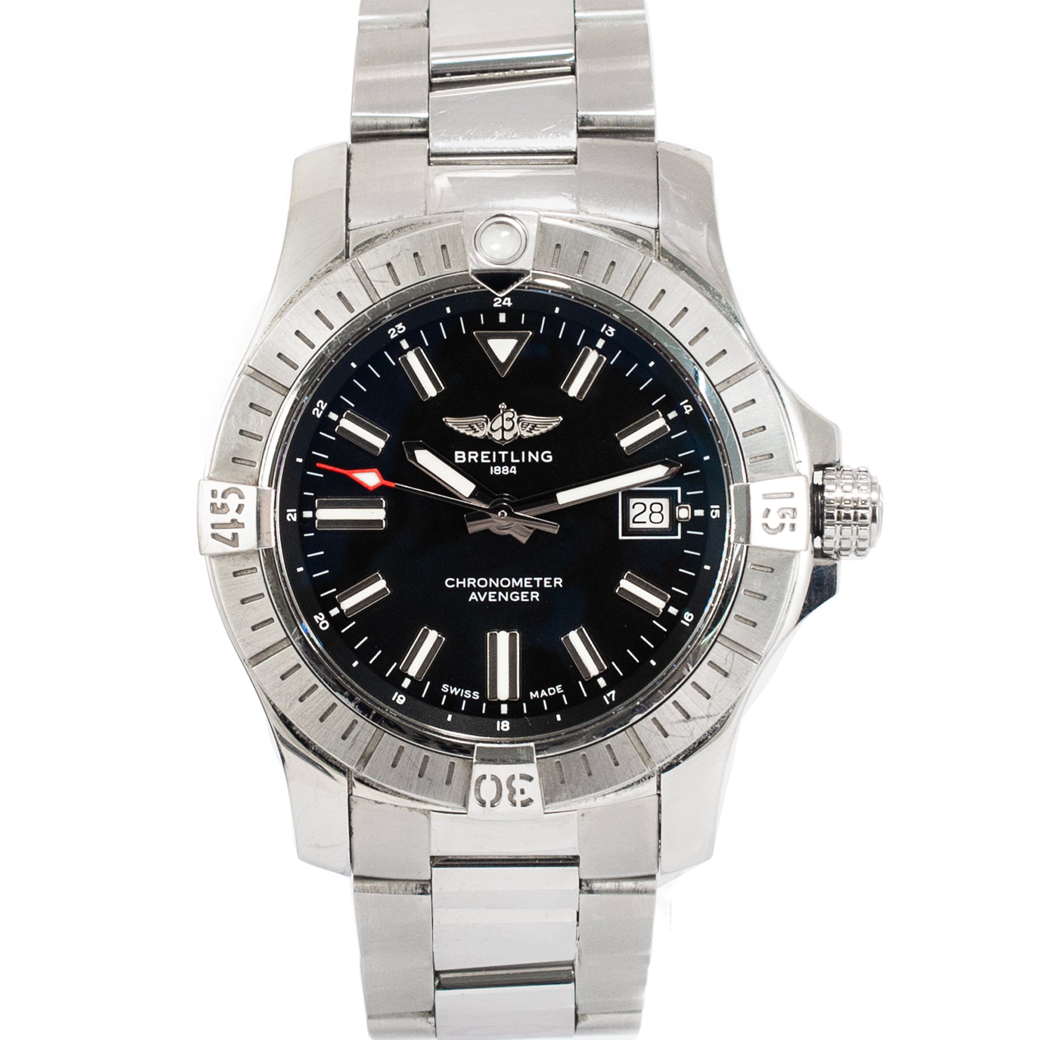 Breitling Avenger 43MM A17318101B1A1 Black Dial Stainless Steel Automatic Watch