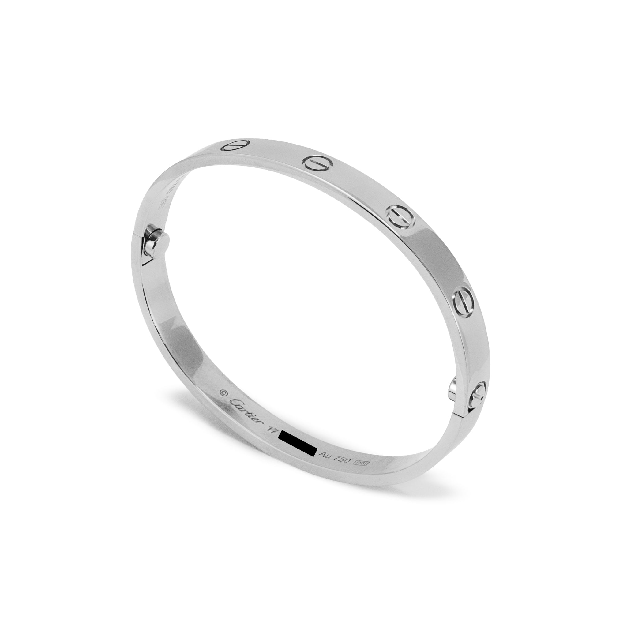 Cartier Classic Model 18K White Gold Iconic Love Bangle Bracelet
