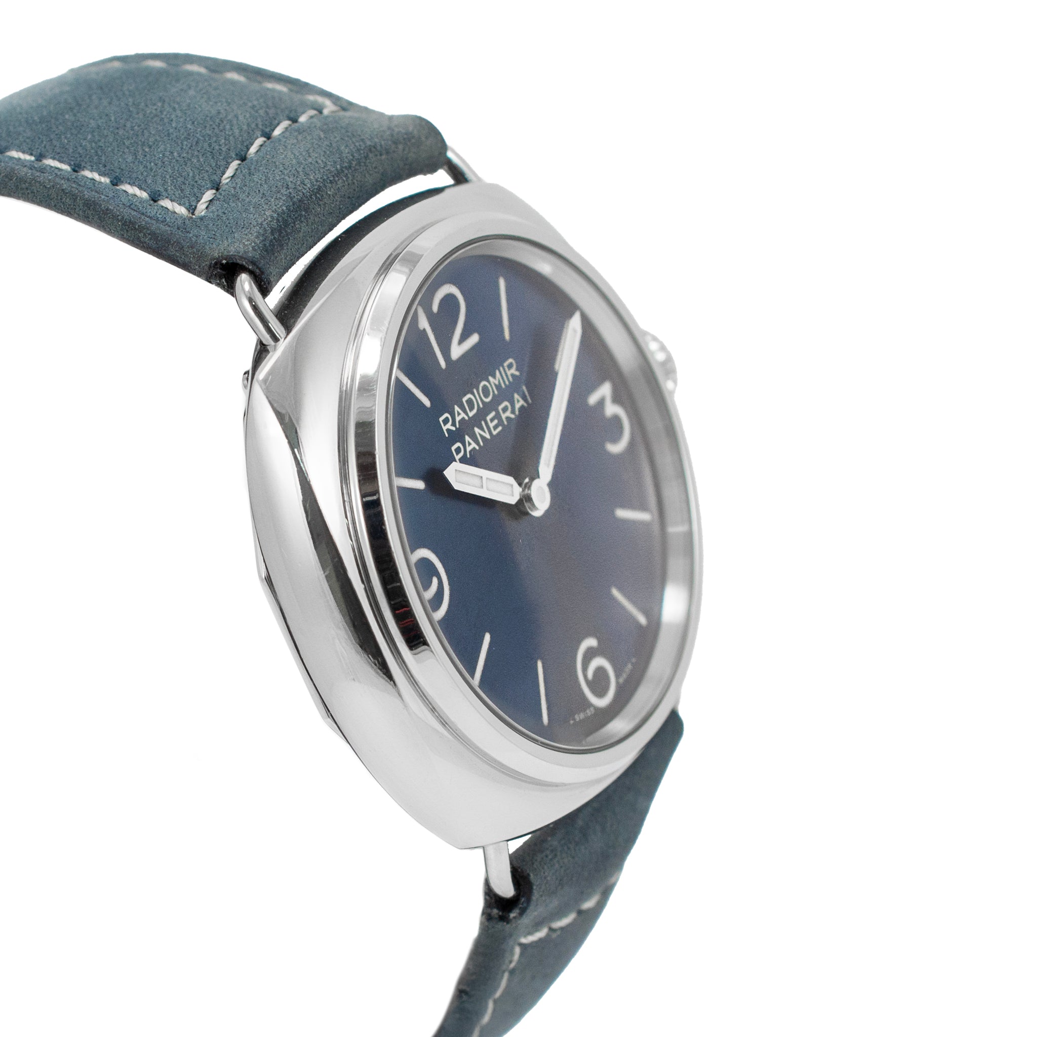 Panerai Radiomir Officine 45MM PAM 01383 Blue Dial Steel Hand Winding Watch