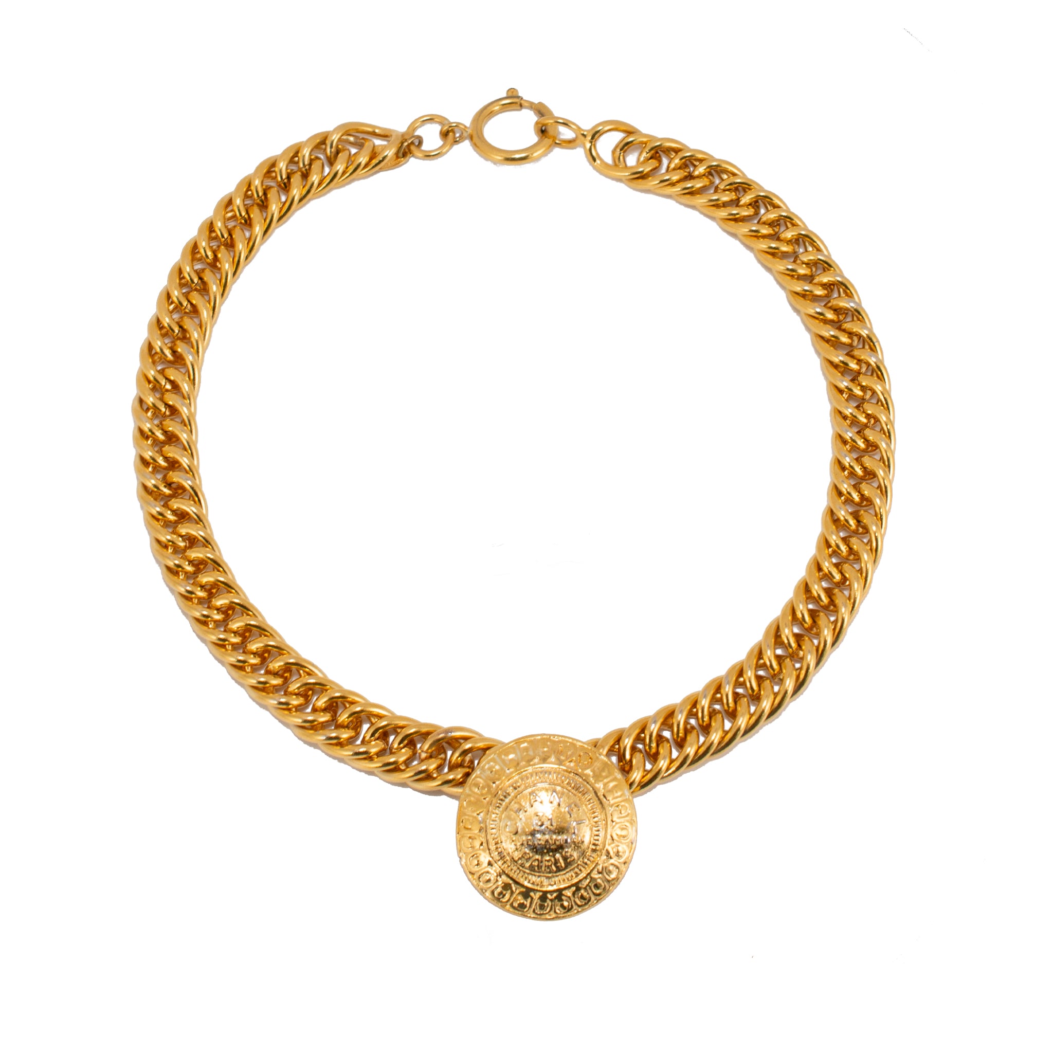 Vintage Chanel Paris Gold Toned 31 Rue Cambon Chain Necklace