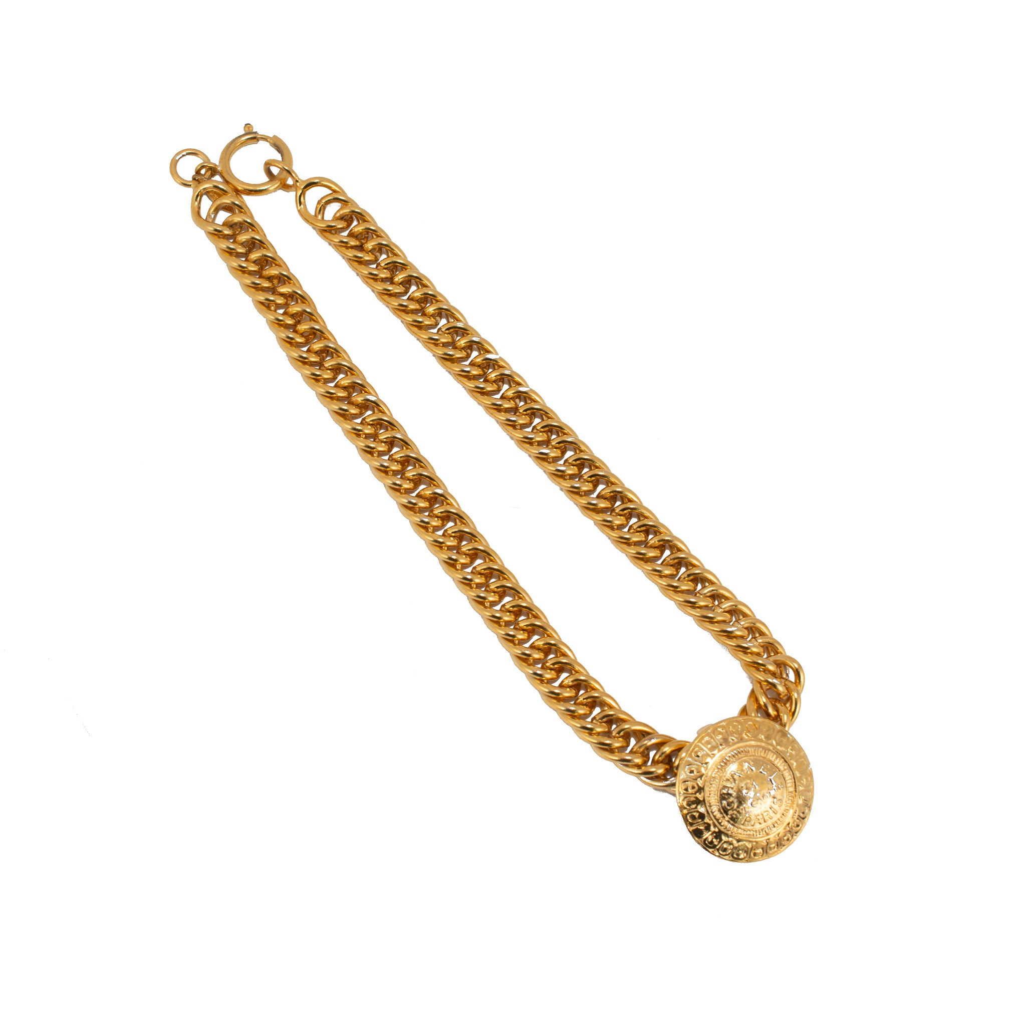 Vintage Chanel Paris Gold Toned 31 Rue Cambon Chain Necklace