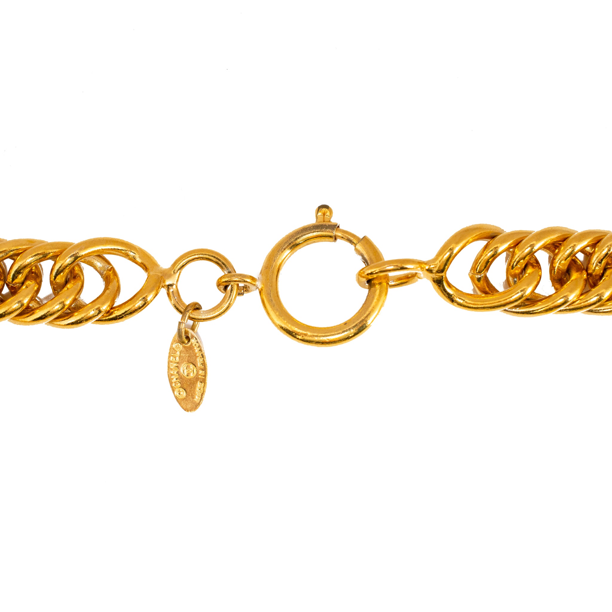 Vintage Chanel Paris Gold Toned 31 Rue Cambon Chain Necklace