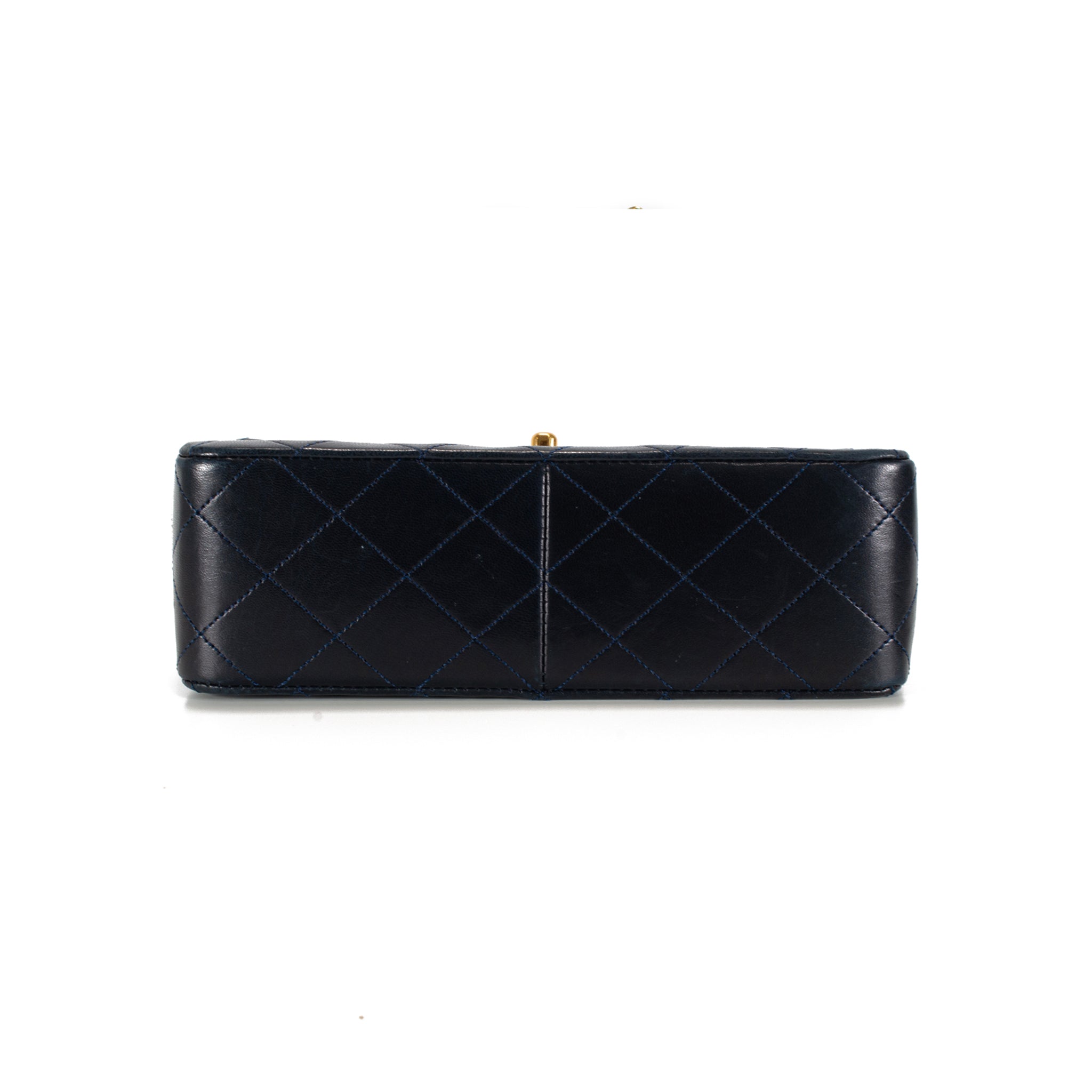Vintage Chanel Classic Navy Lambskin Small Flap Crossbody Shoulder Bag