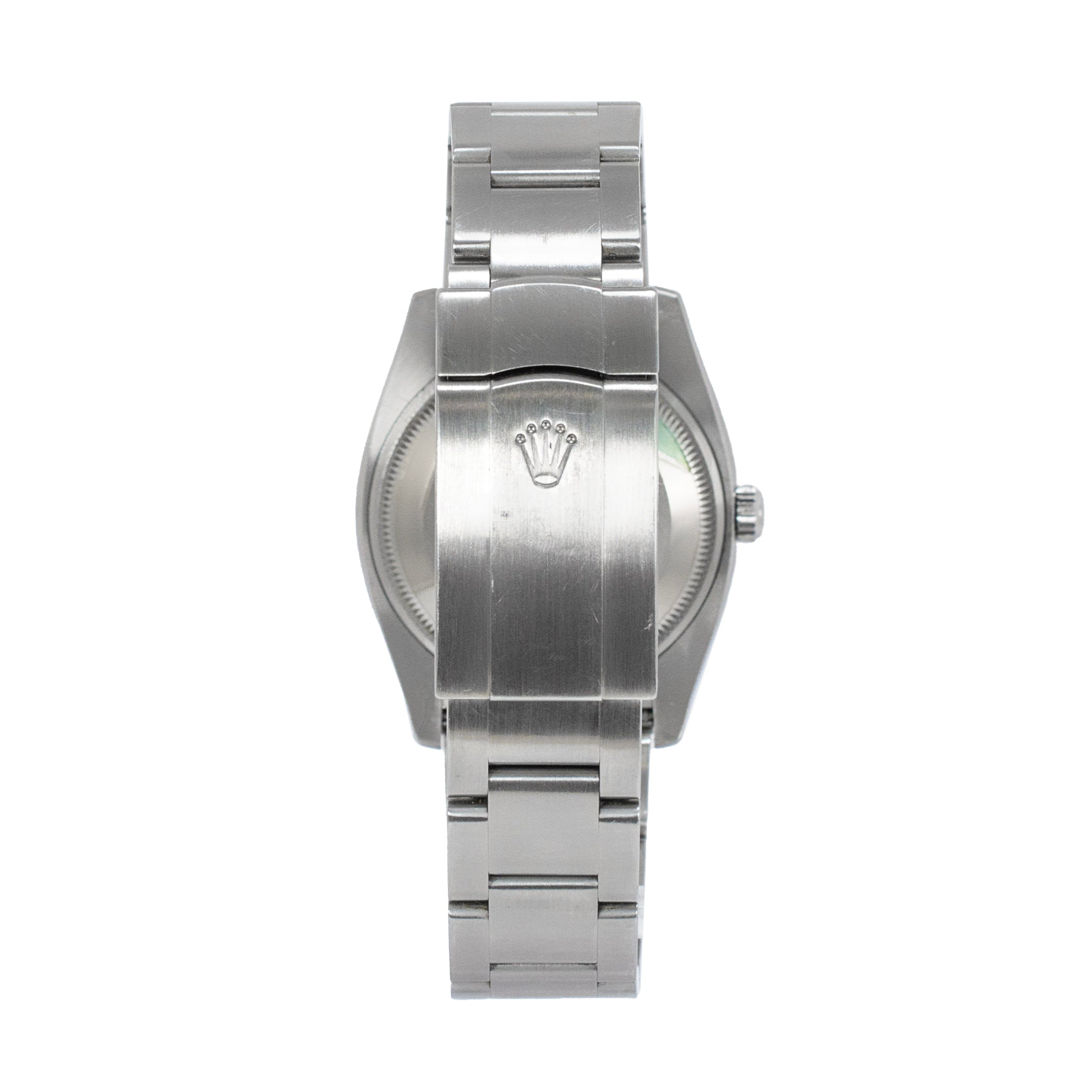 2007 Rolex Air King 34MM 114234 Silver Dial Fluted Oyster Stainless Steel Watch