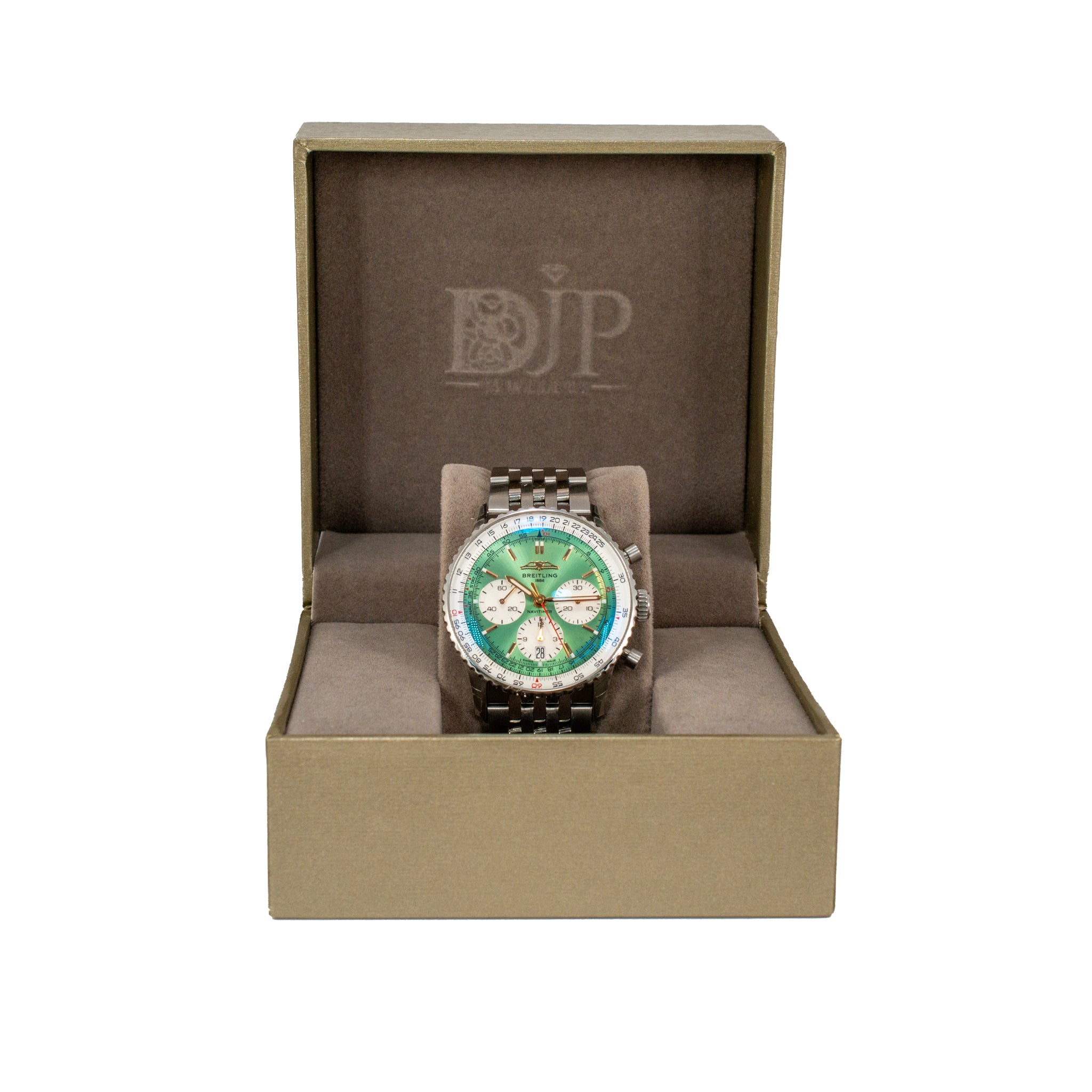 Breitling Navitimer 1 B01 41MM ab0139211l1a1 Mint Green Chronograph Steel Watch