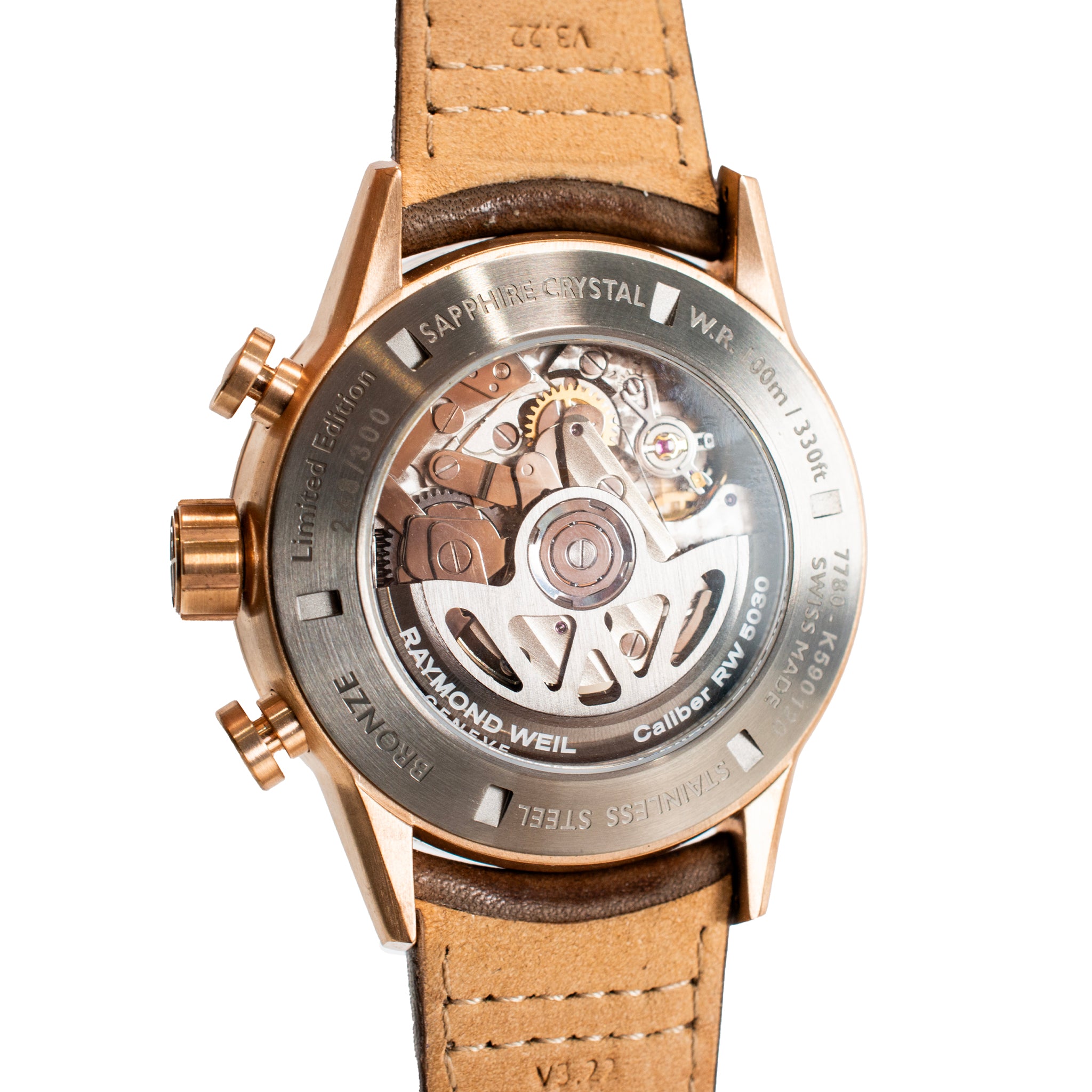 Raymond Weil Freelancer Chronograph 43.5mm Bronze Limited Edition 248/300 Watch
