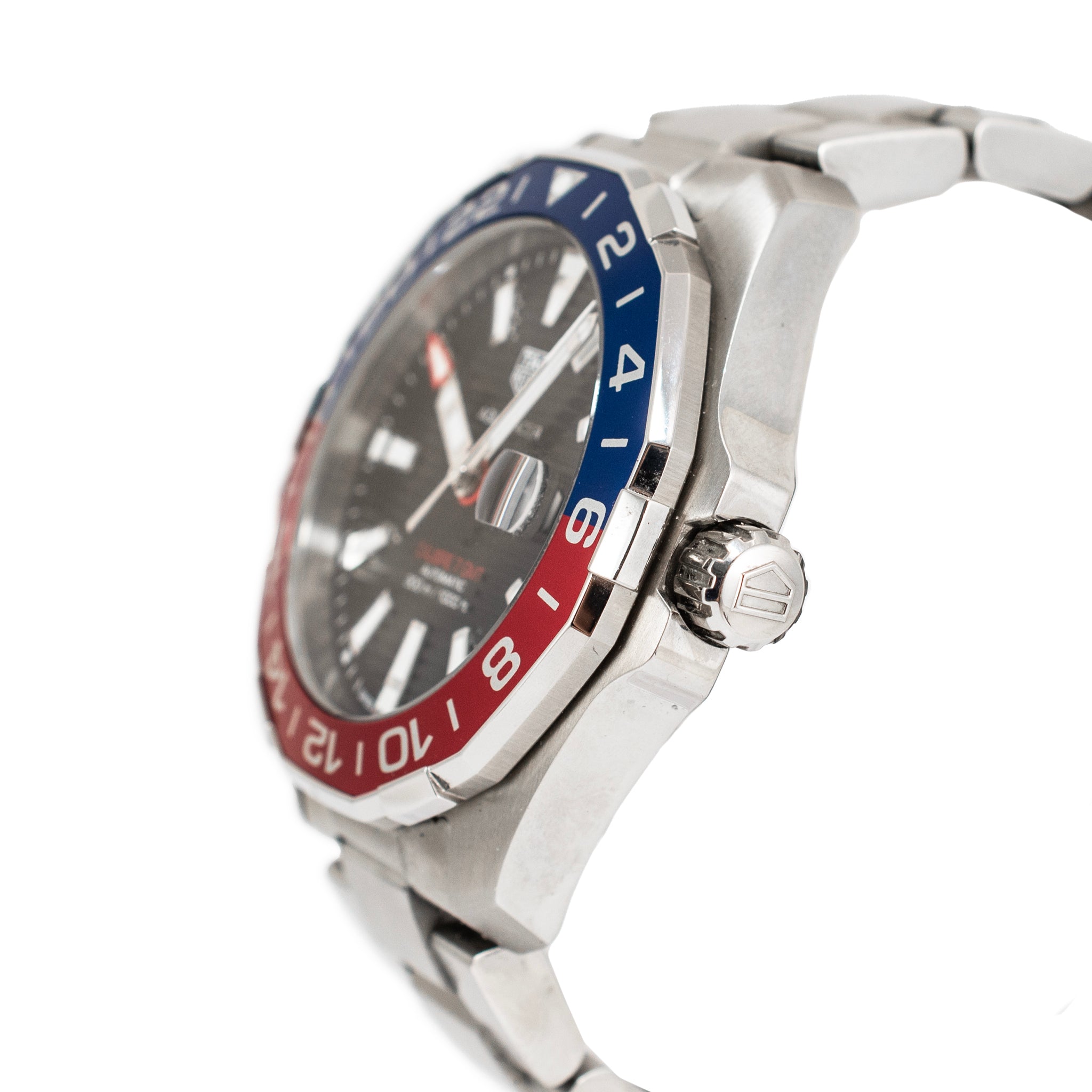 TAG HEUER Aquaracer GMT 43MM WAY201F.BA0927 Pepsi 300M Steel Automatic Watch