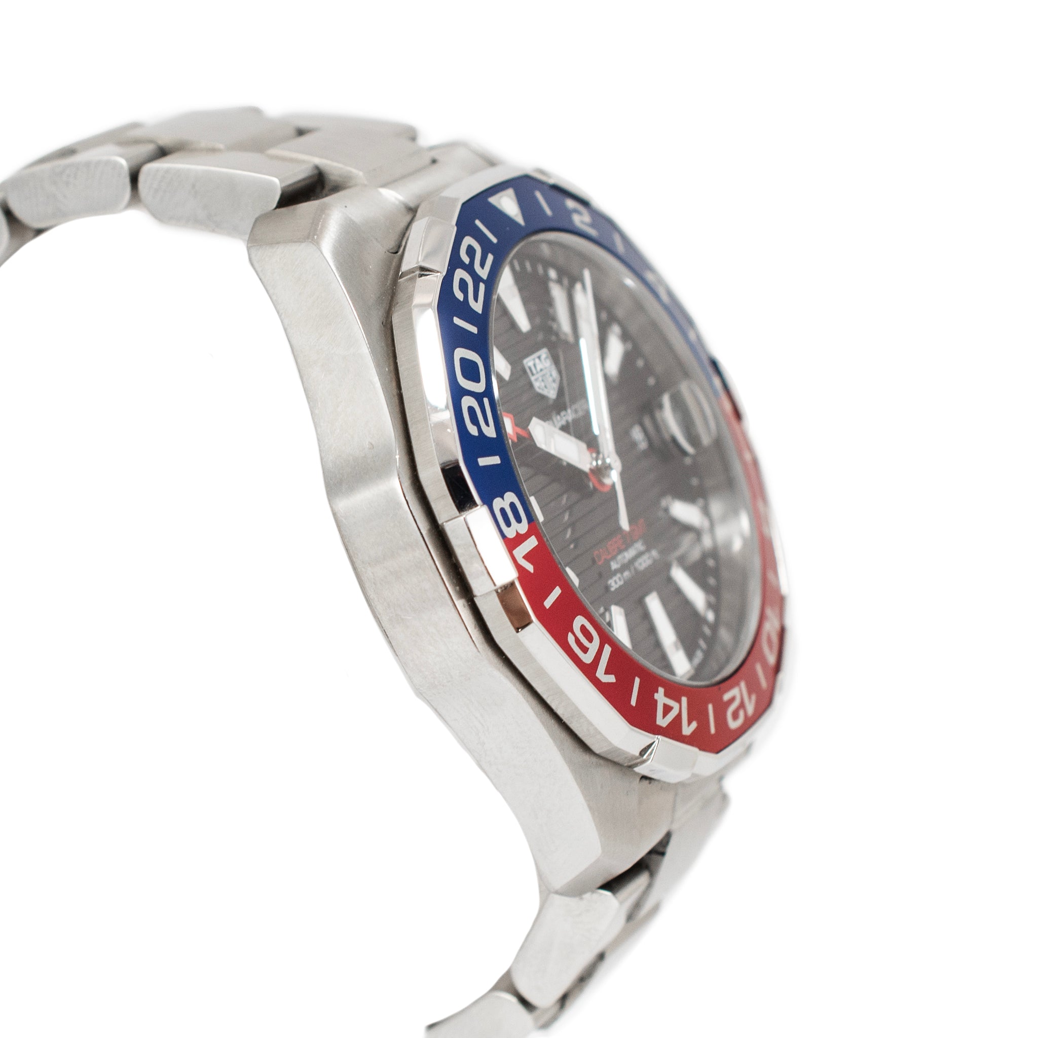 TAG HEUER Aquaracer GMT 43MM WAY201F.BA0927 Pepsi 300M Steel Automatic Watch