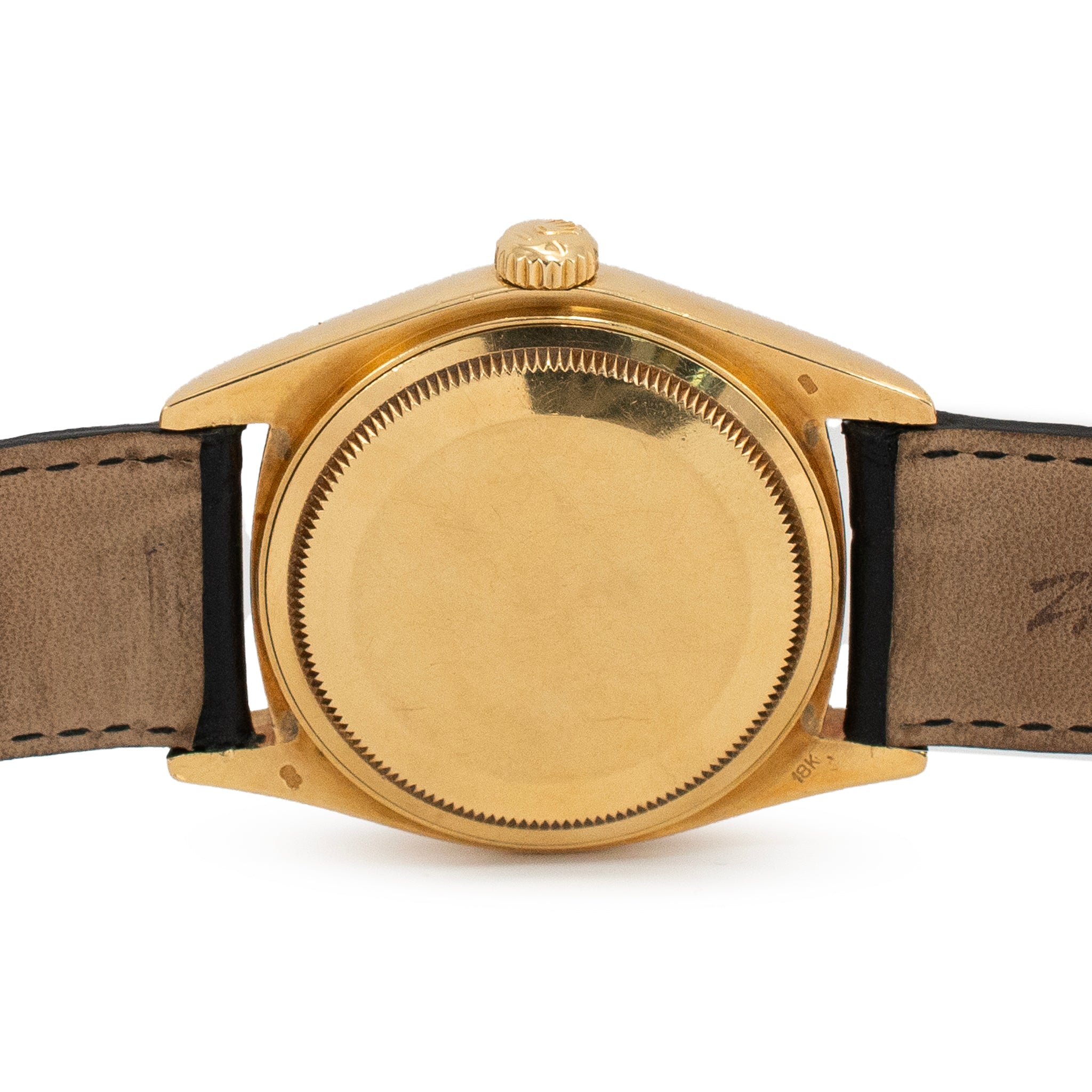 1979 Rolex Day Date 36MM 18078 President Diamond Dial Black 18K Gold Watch