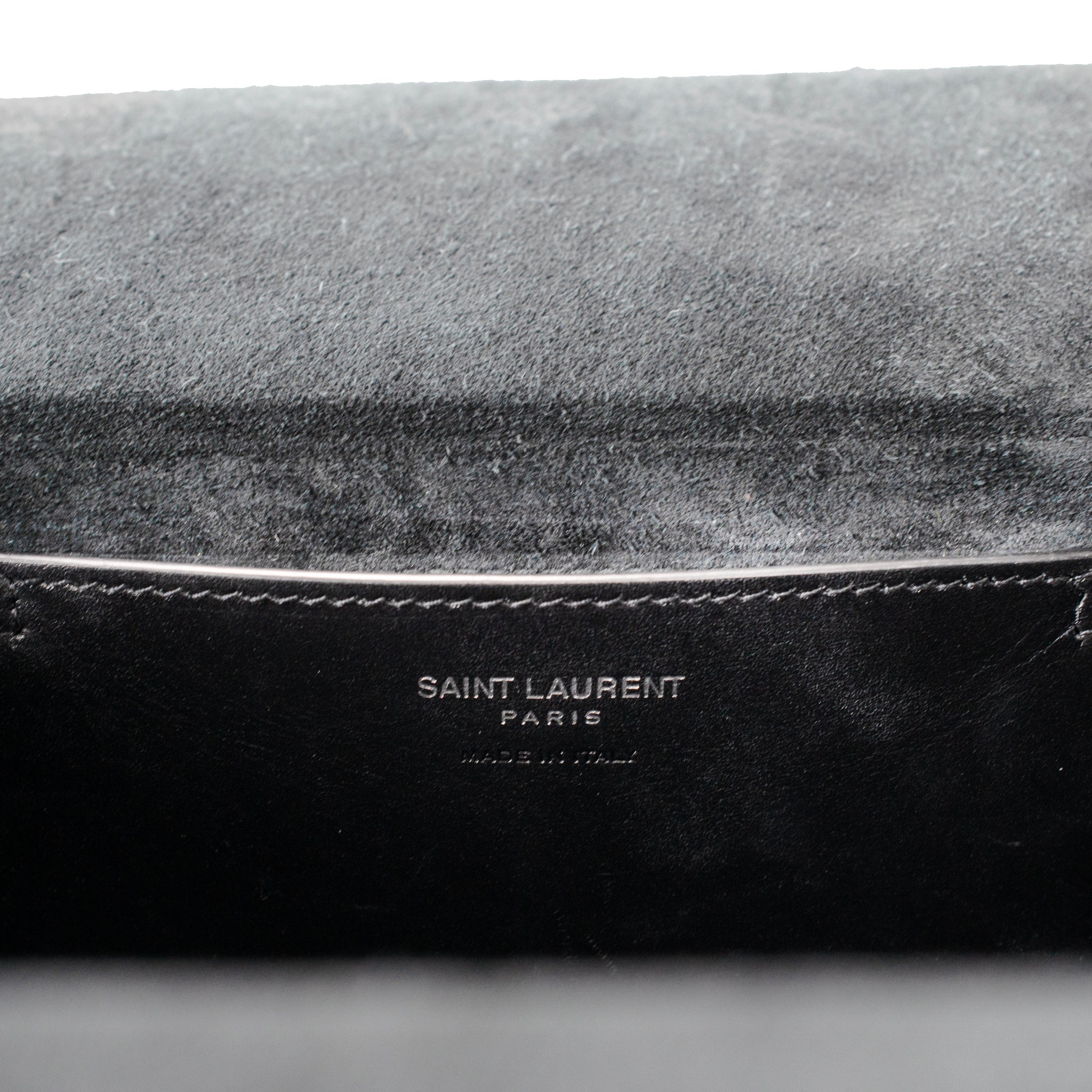Saint Laurent Calfskin Monogram Take Away Black Box Top Handle Bag