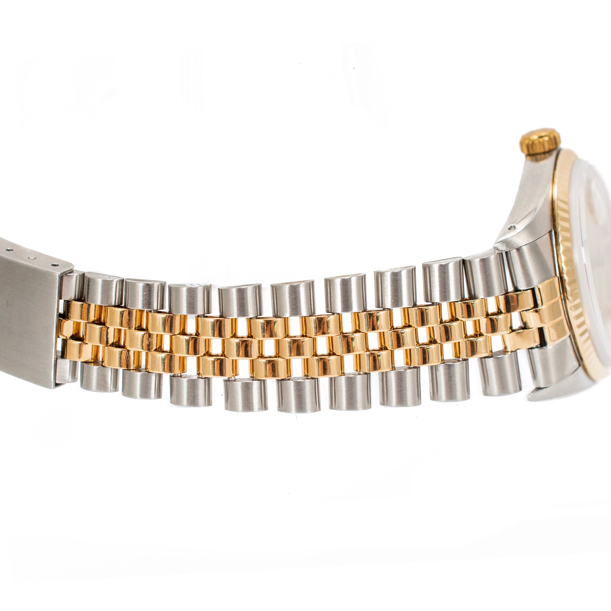 Rolex Datejust 36MM 16013 Gold Dial Jubilee Fluted 18K Yellow Gold Steel Watch