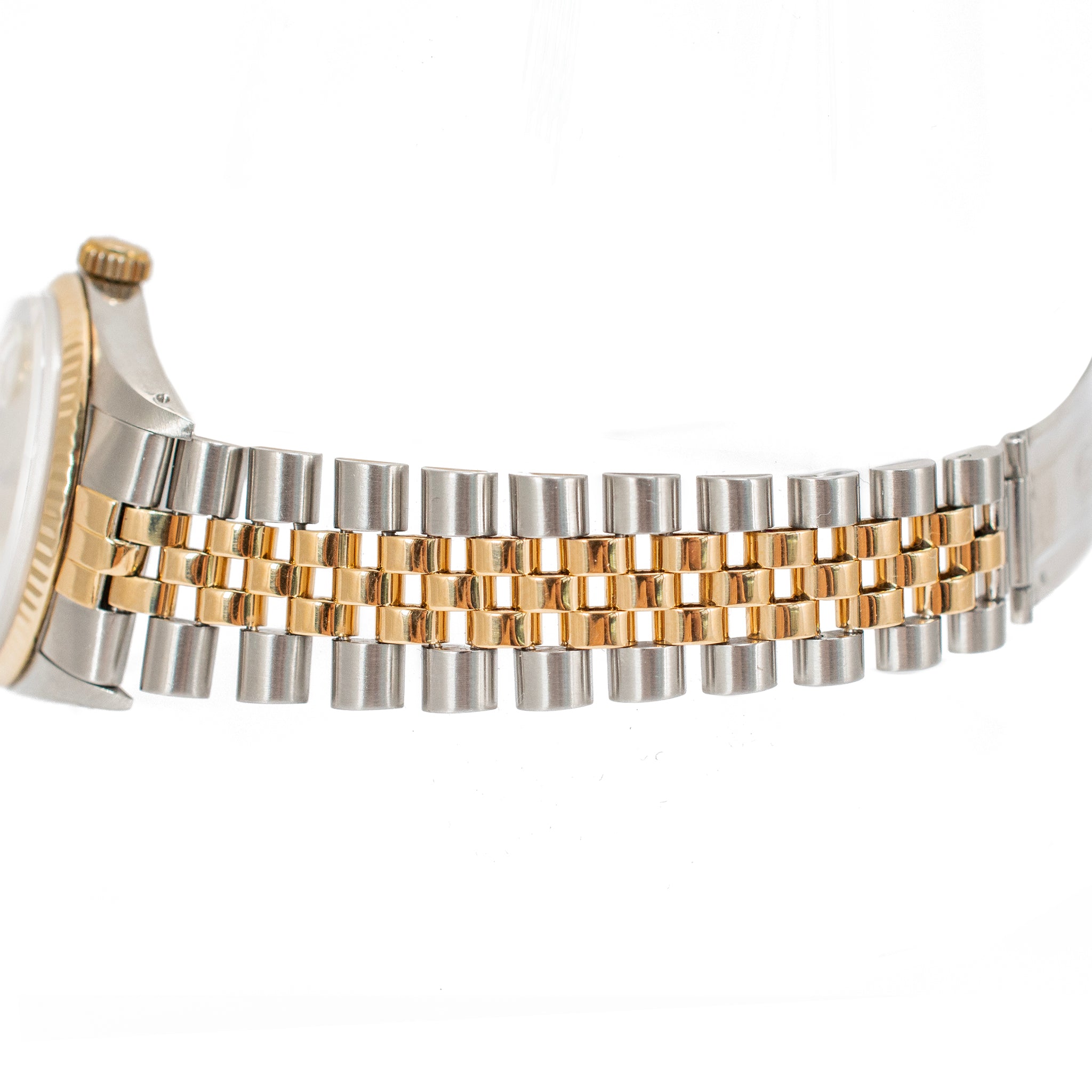 Rolex Datejust 36MM 16013 Gold Dial Jubilee Fluted 18K Yellow Gold Steel Watch