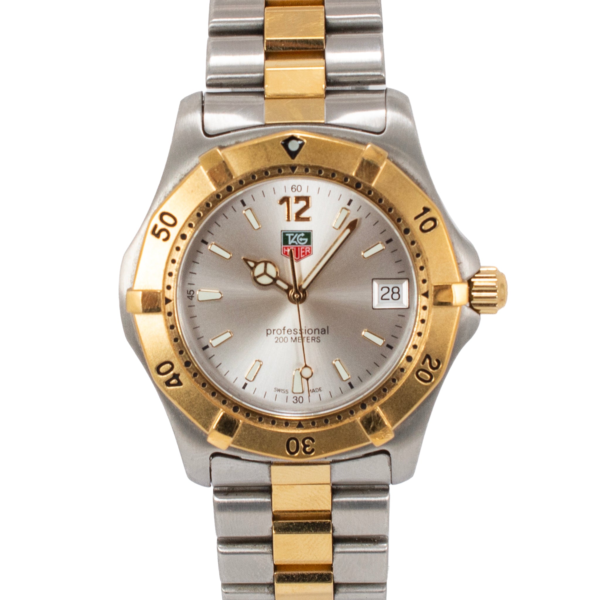 Tag Heuer Professional 2000 38MM WK1120 Two Tone Gold Plated Steel Quartz Watch