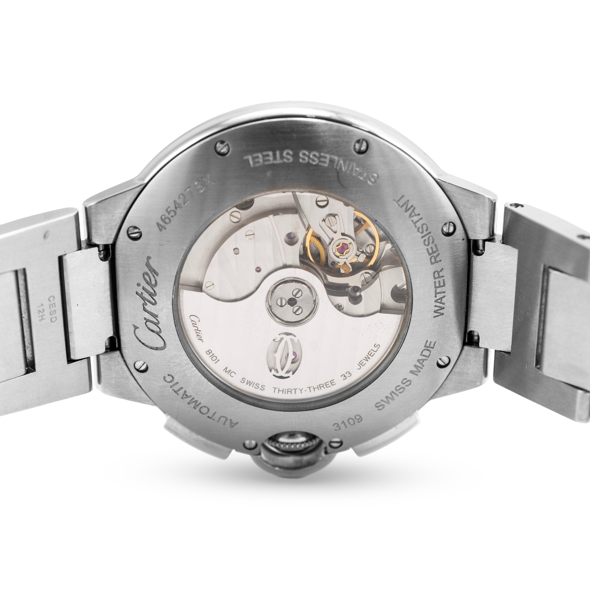 Cartier Ballon Bleu Chronograph 44MM W6920002 / 3109 Steel Automatic Watch