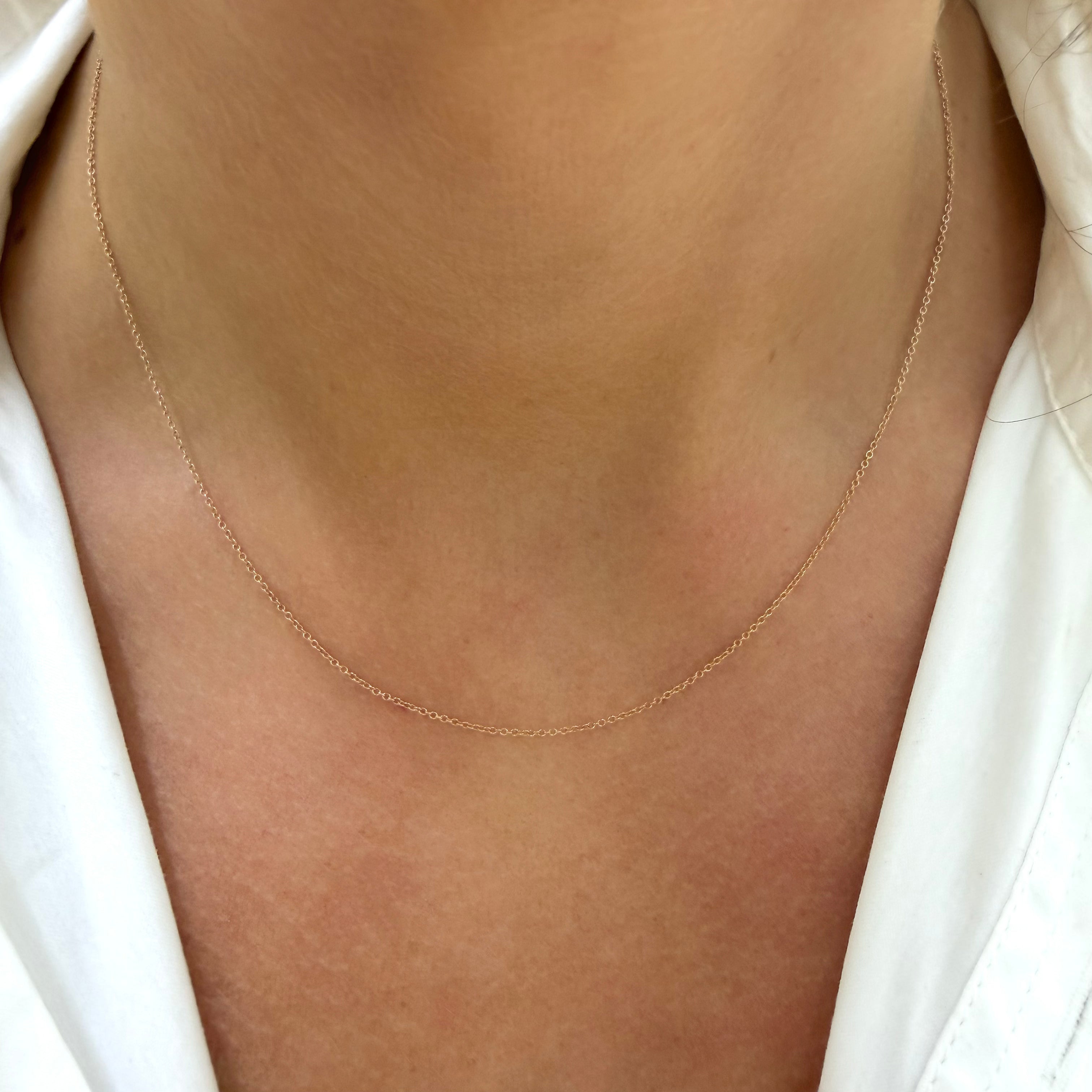 Ladies Tiffany & Co. Elsa Peretti 18K Rose Gold Cable Chain Necklace