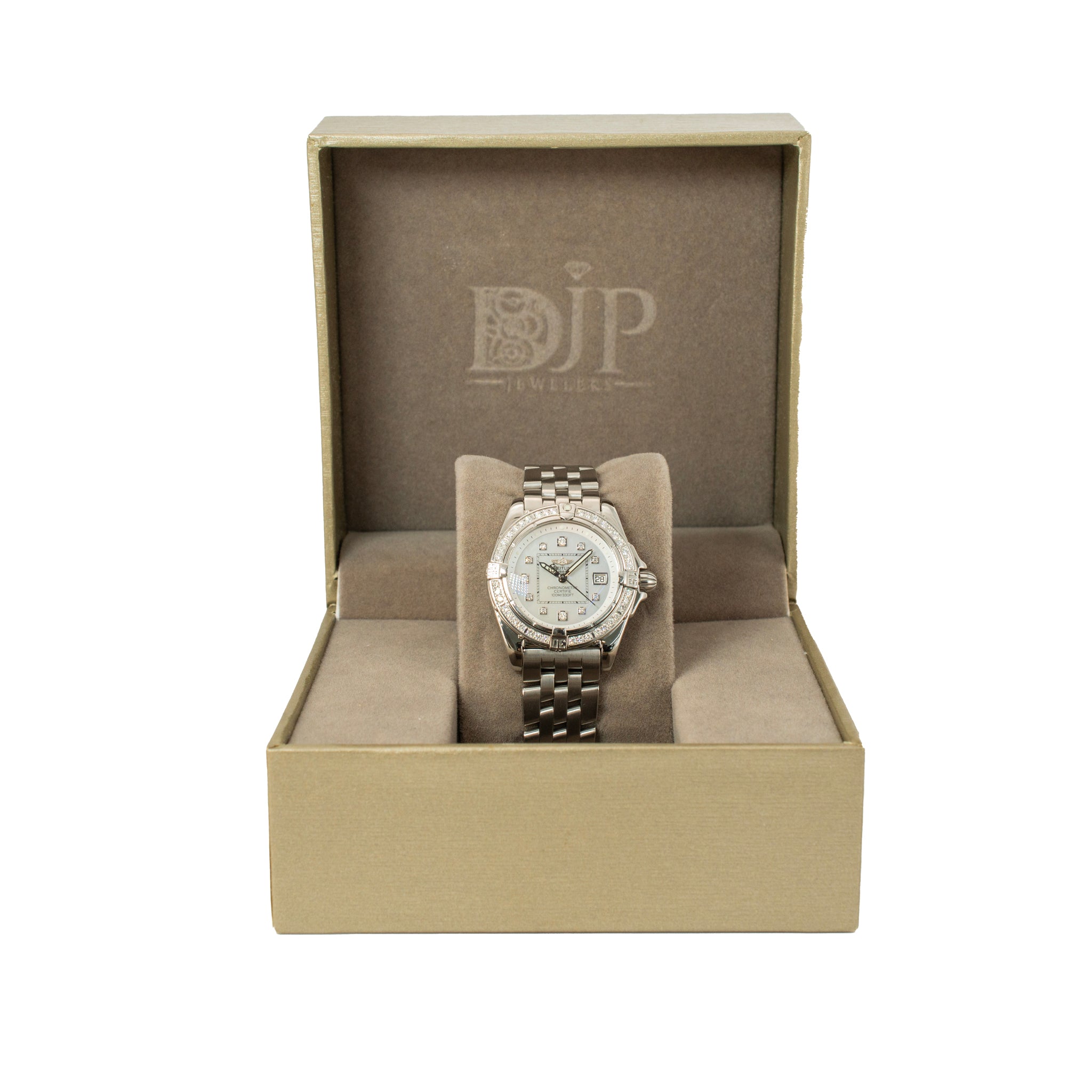 Breitling Cockpit Lady 32MM A71356 Diamond Mop Stainless Steel Watch