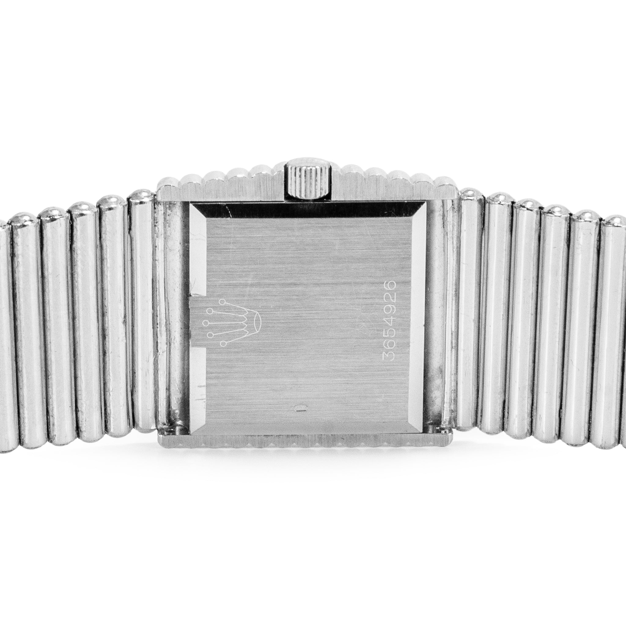 Vintage Rolex Cellini 29MM 4015 Asymmetrical Left Handed 18K White Gold Watch