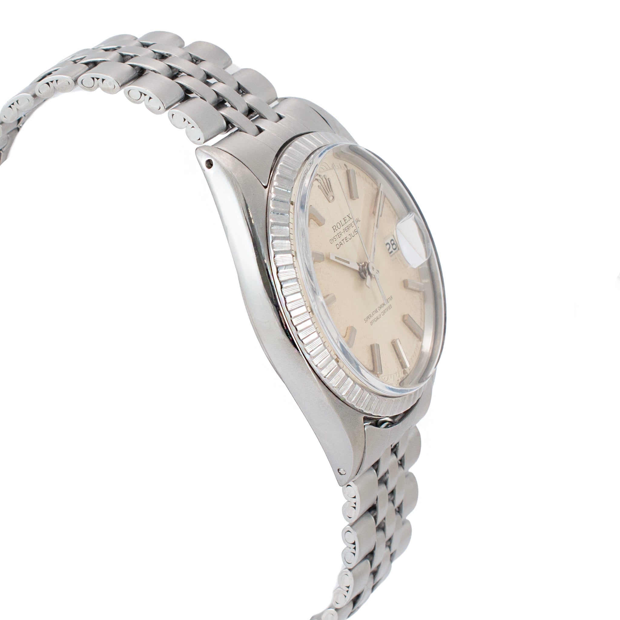 Vintage 1967 Rolex Datejust 36MM 1603 Jubilee Fluted Stainless Steel Watch