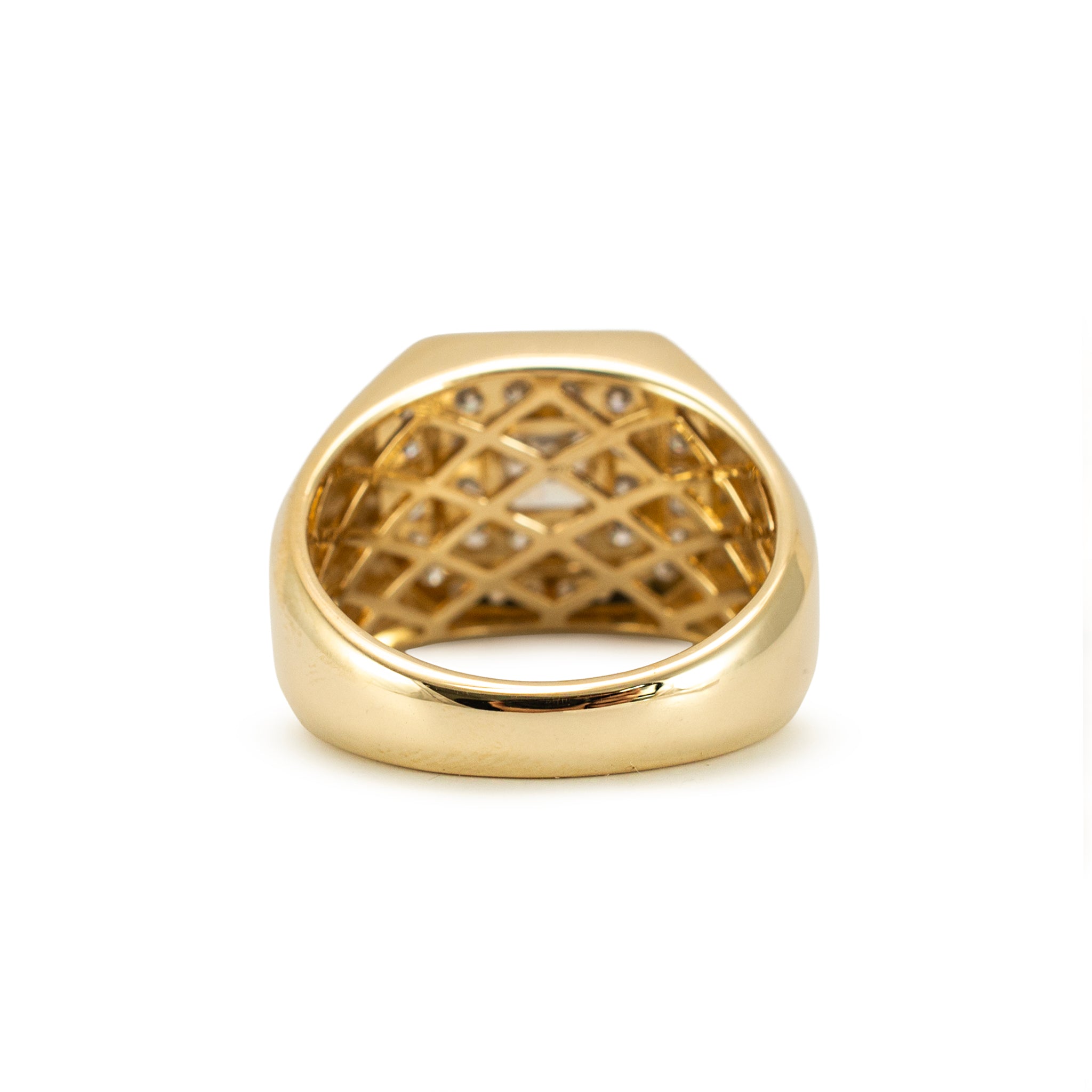 Men’s 10K Yellow Gold 1.82ct Princess & Round Halo Lab Grown Diamond Band Ring