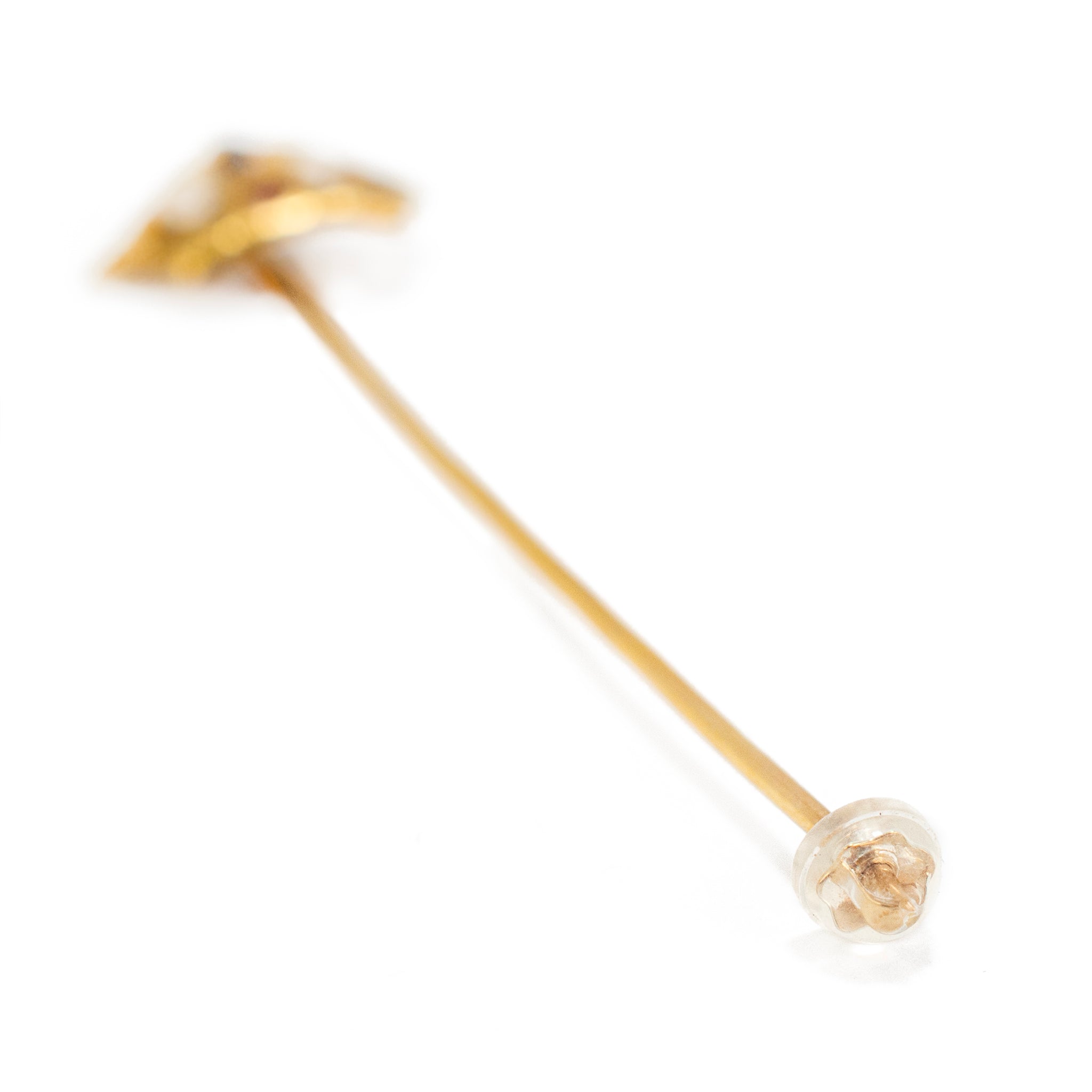 Antique Victorian 18K Yellow Gold Sapphire Ruby Diamond Royal Crown Pin