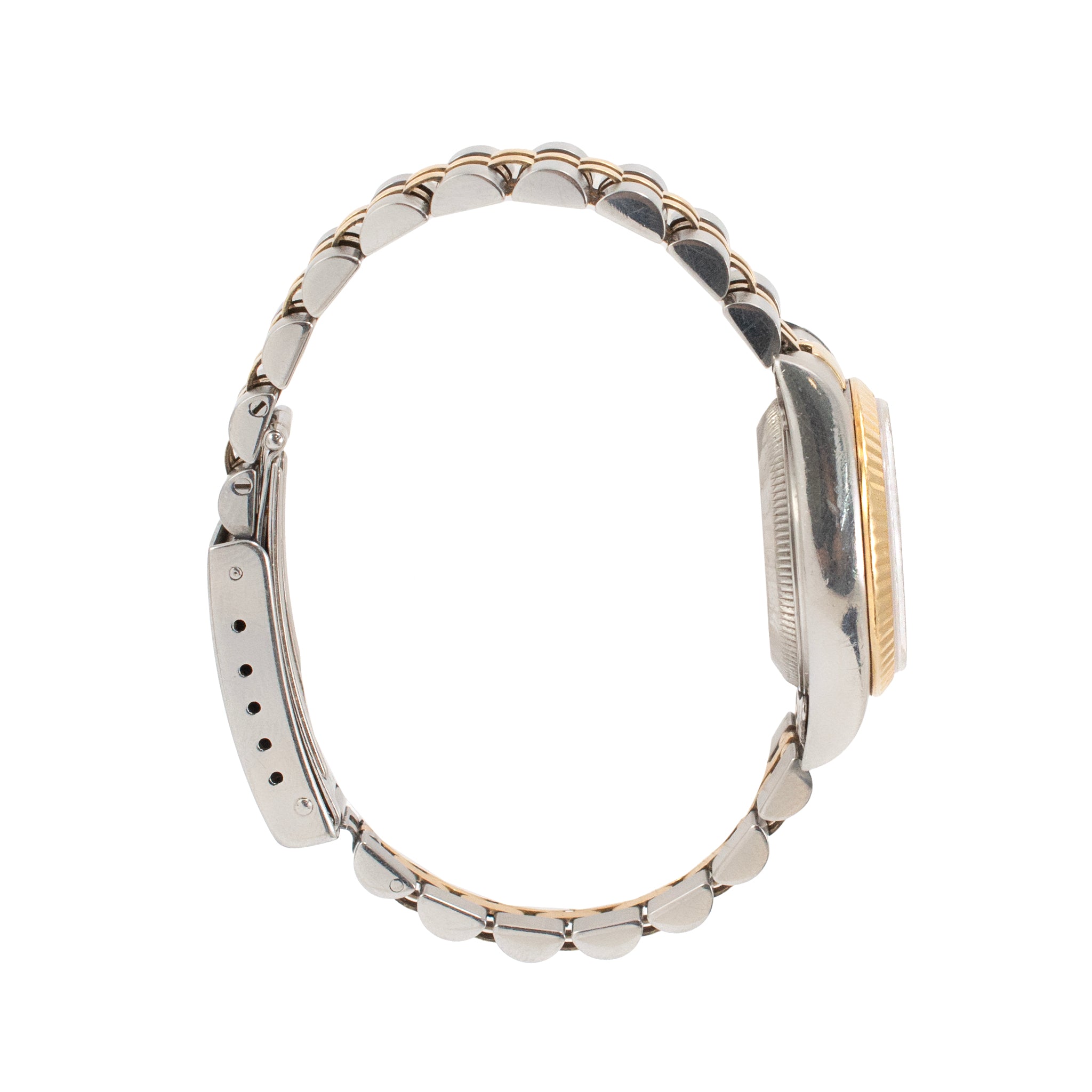 Rolex Lady Datejust 26MM 69173 Champagne Tapestry Dial Jubilee Gold Steel Watch