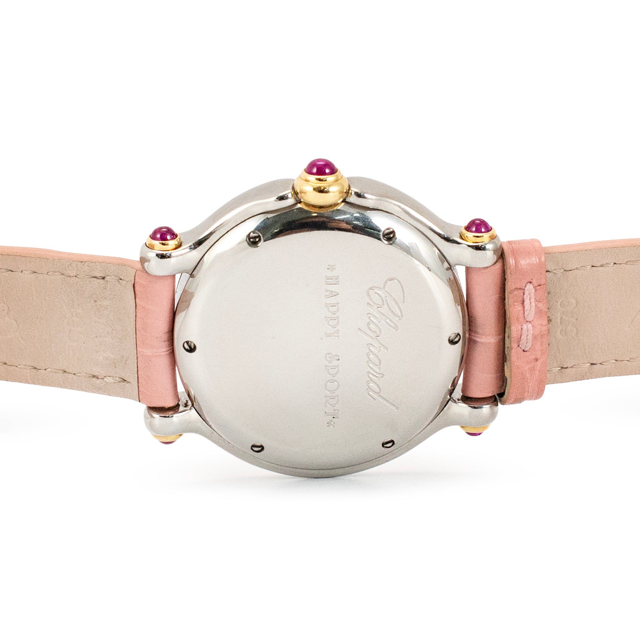 Chopard Happy Sport 32MM 2718239-42 Diamond Stars & Moon Pink Mop S/S 18K Watch