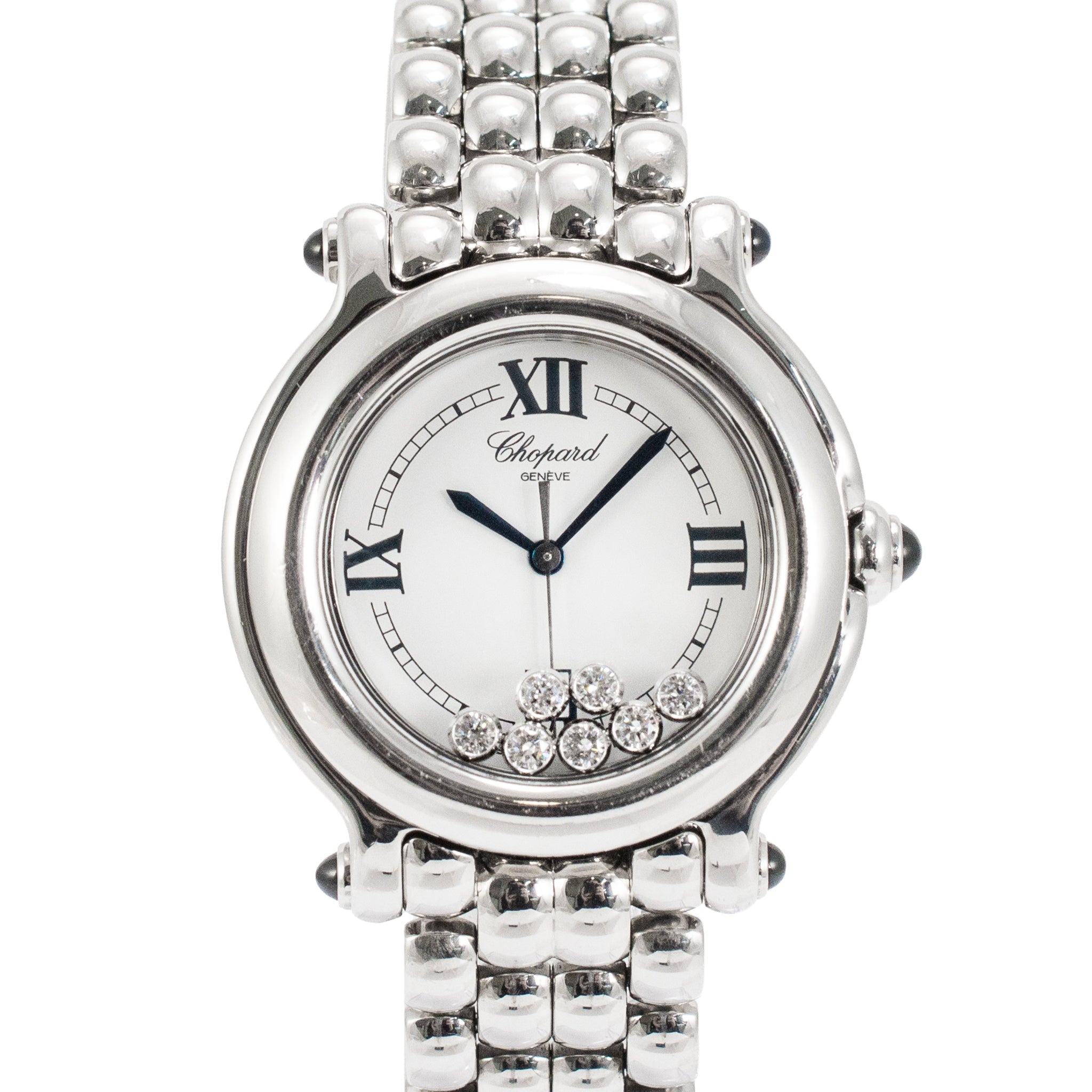 Ladies Chopard Happy Sport 32MM Happy Diamonds 8236 Stainless Steel Watch