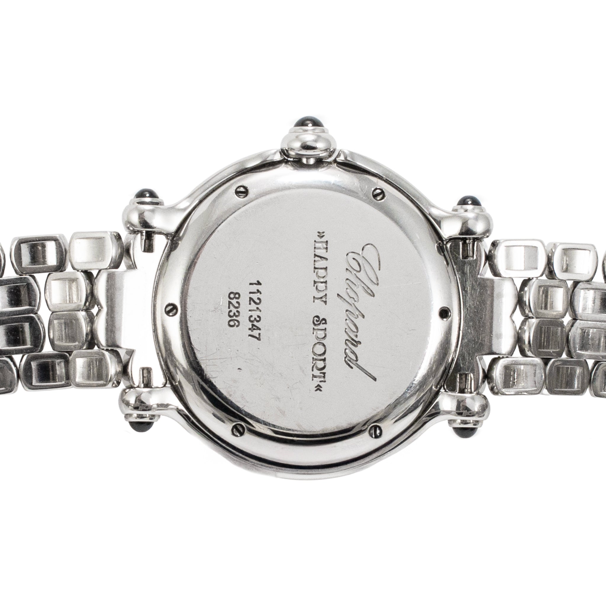 Ladies Chopard Happy Sport 32MM Happy Diamonds 8236 Stainless Steel Watch