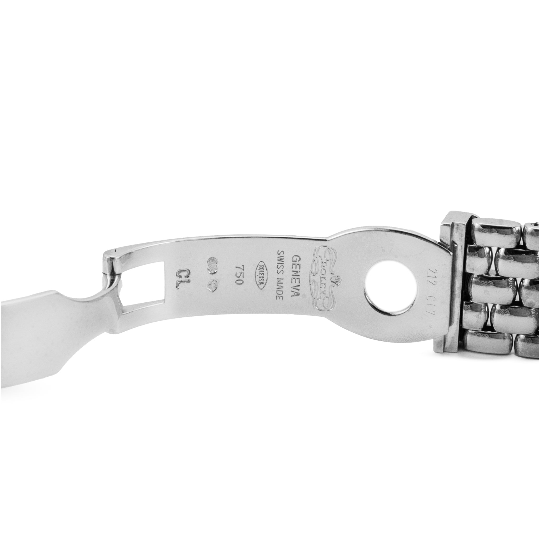 2007 Rolex Cellini Cellissima 24MM 6693 18K White Gold Pave Diamond Quartz Watch