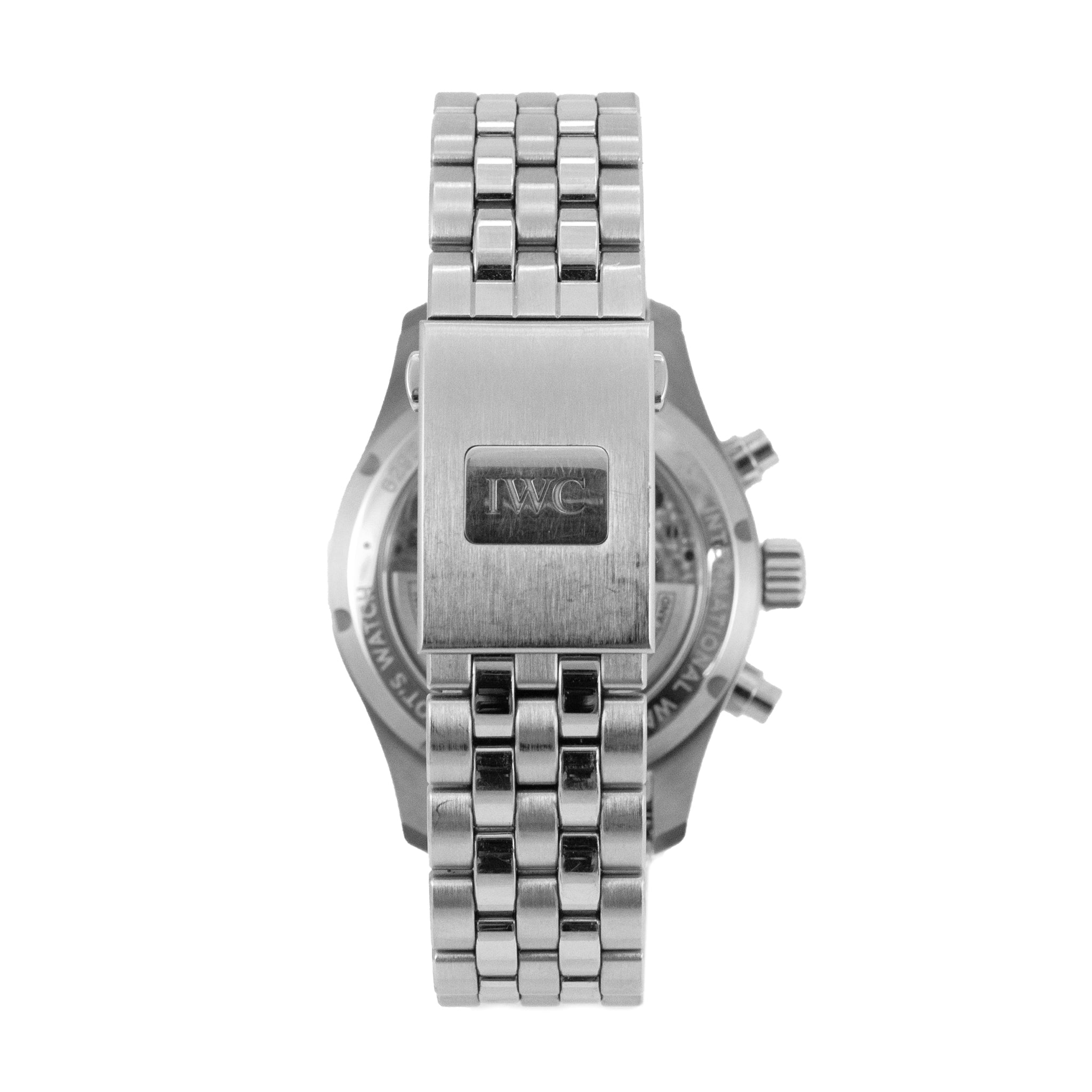 IWC Pilot Chronograph 41MM IW388104 Day Date Green Dial Steel Automatic Watch