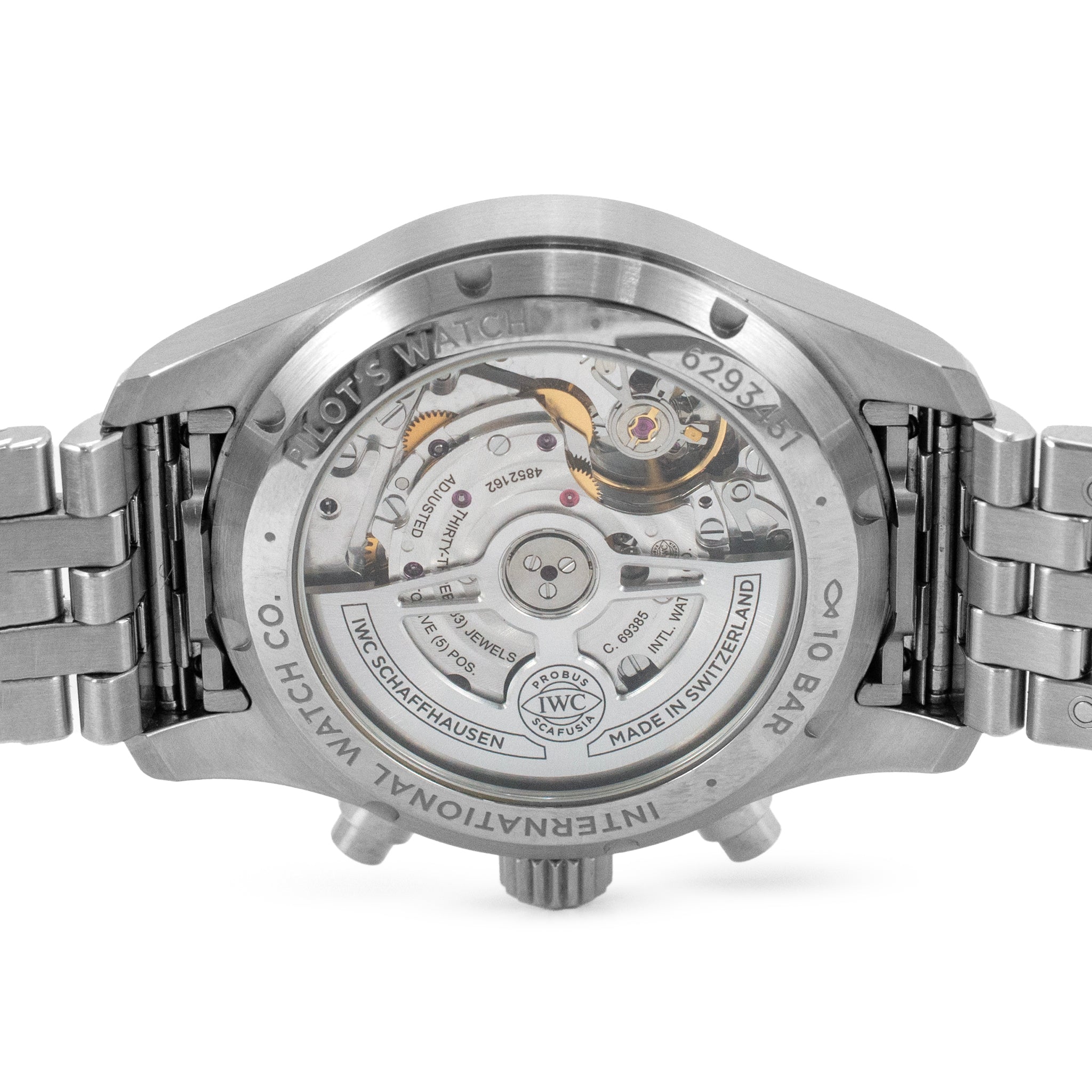 IWC Pilot Chronograph 41MM IW388104 Day Date Green Dial Steel Automatic Watch