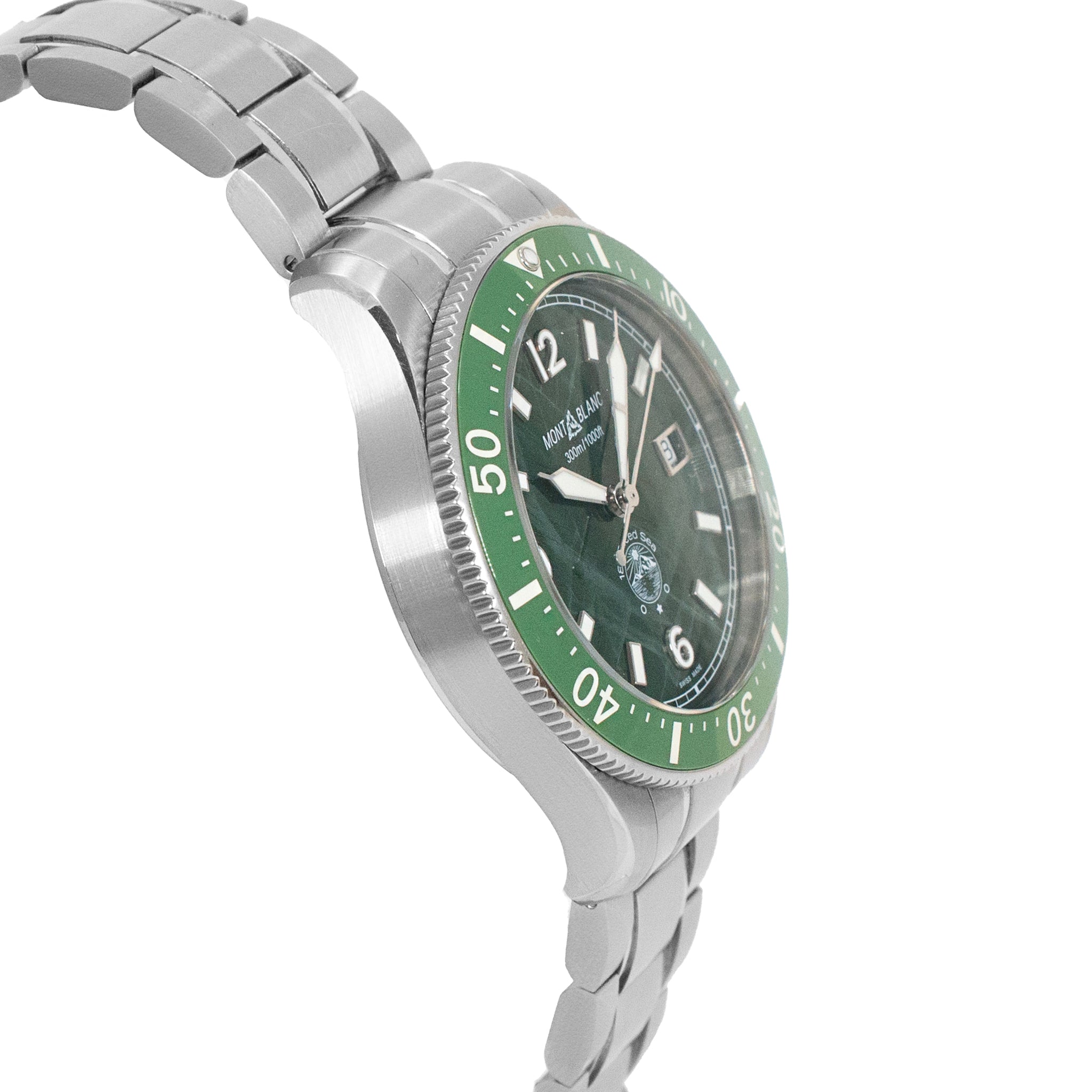 2023 Montblanc 1858 42MM 129373 Green Dial Green Bezel Steel Automatic Watch
