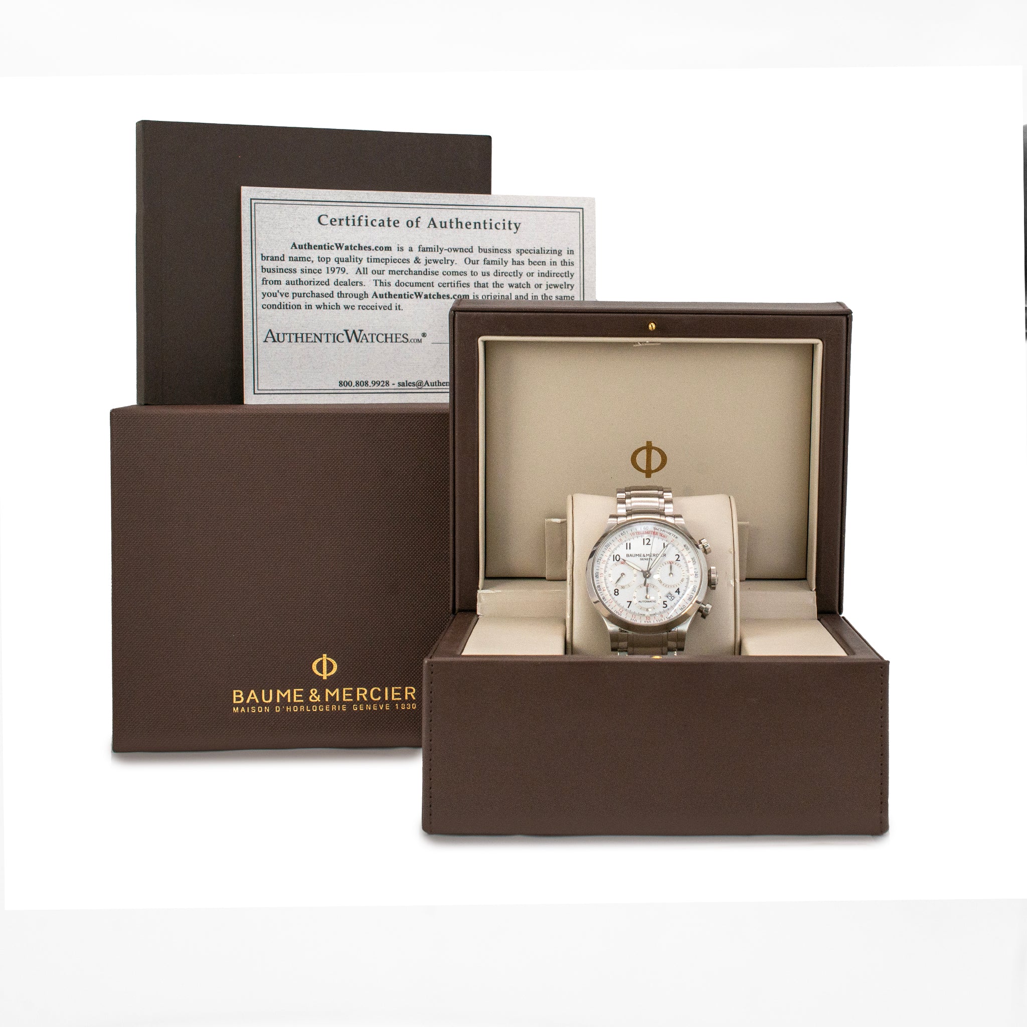 Baume & Mercier Capeland 42MM MOA10061 Chronograph Steel Automatic Watch