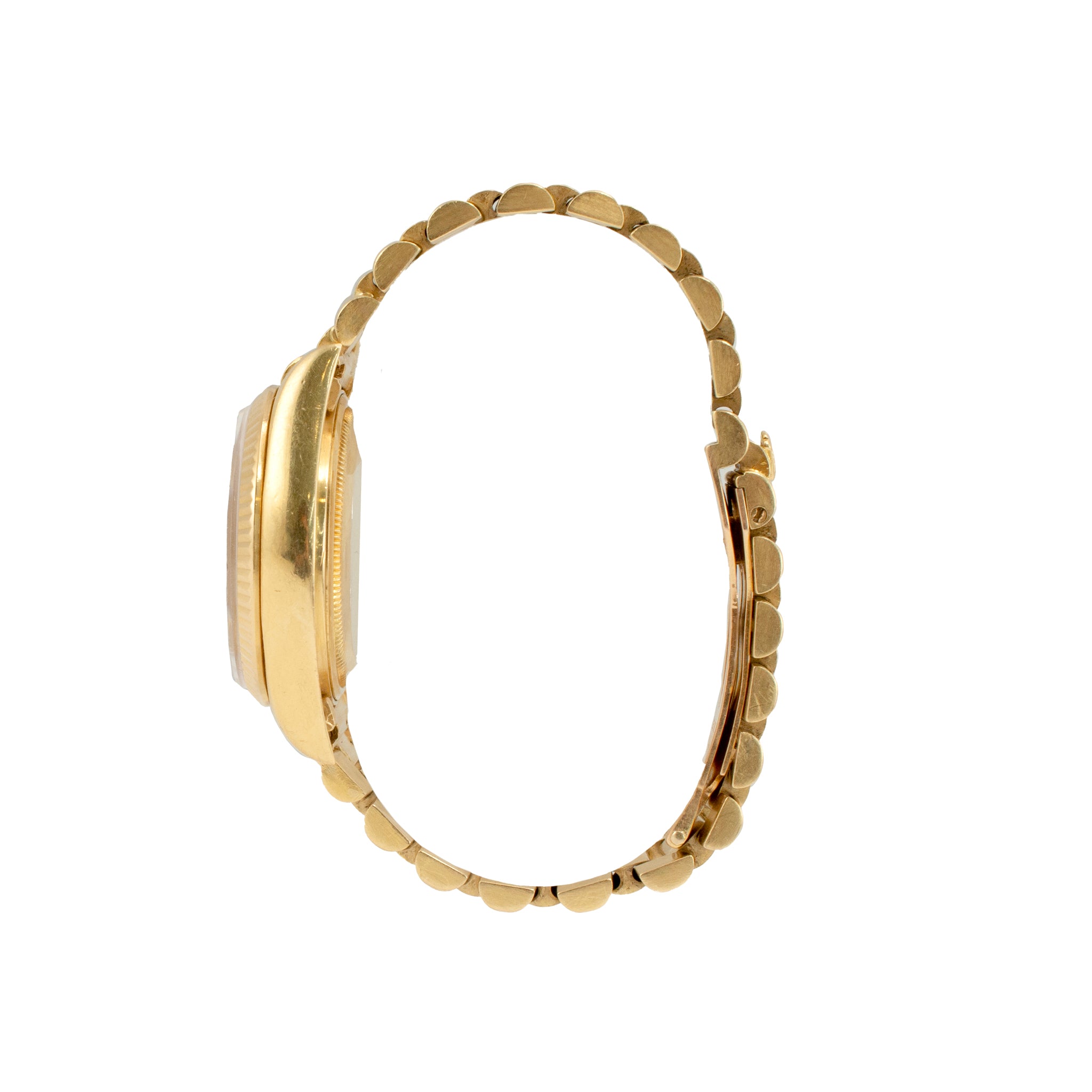 Vintage Rolex Day Date 36MM 18038 Walnut Birch Wood Dial Bark 18K Gold Watch