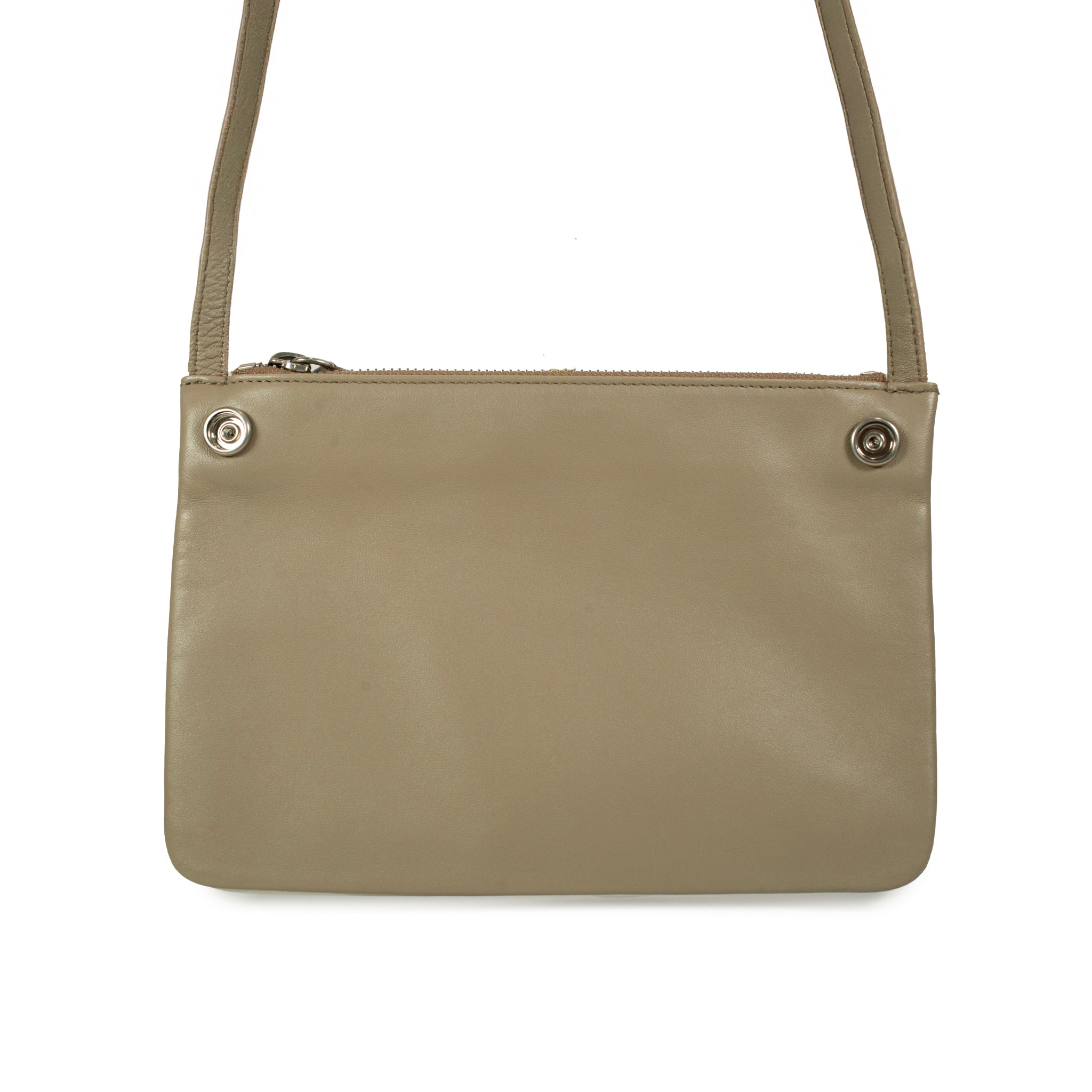 Celine Trio Neutral Multitone Colors Soft Leather Crossbody Bag