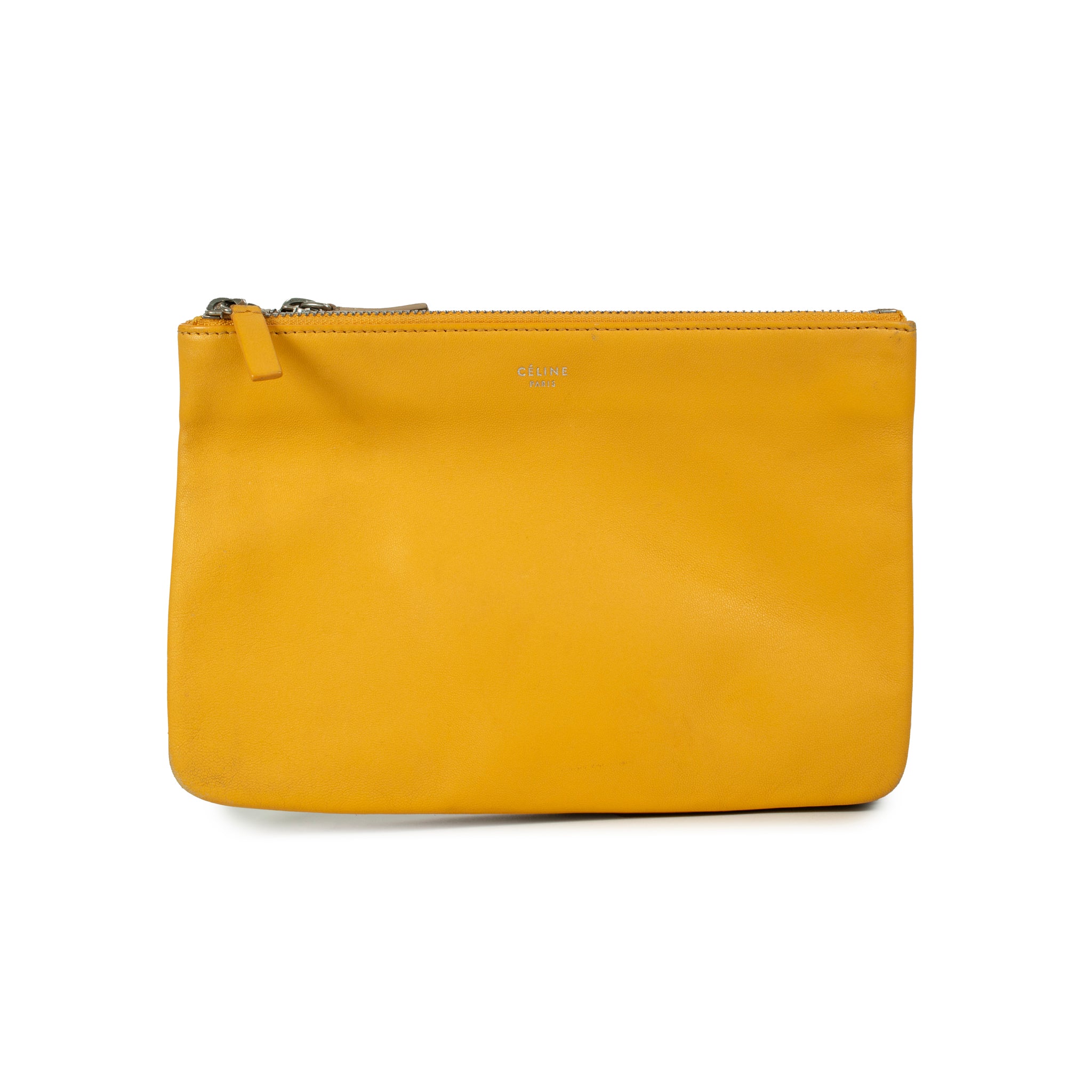 Celine Trio Neutral Multitone Colors Soft Leather Crossbody Bag