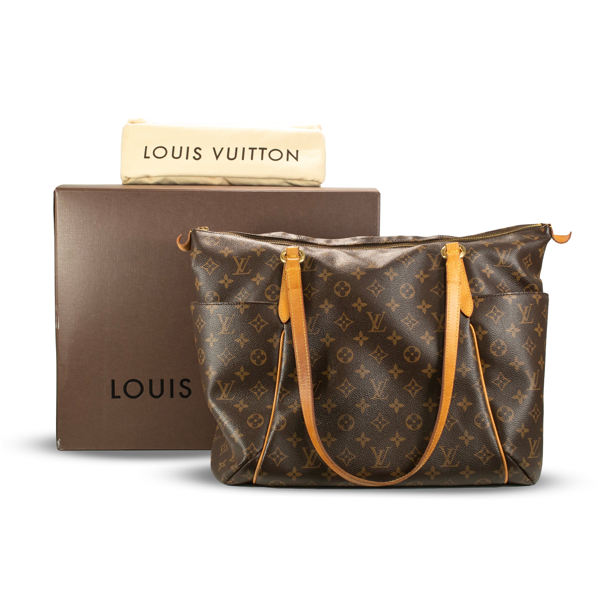 Louis Vuitton Monogram Brown Canvas M56689 Totally MM Shoulder Tote Bag