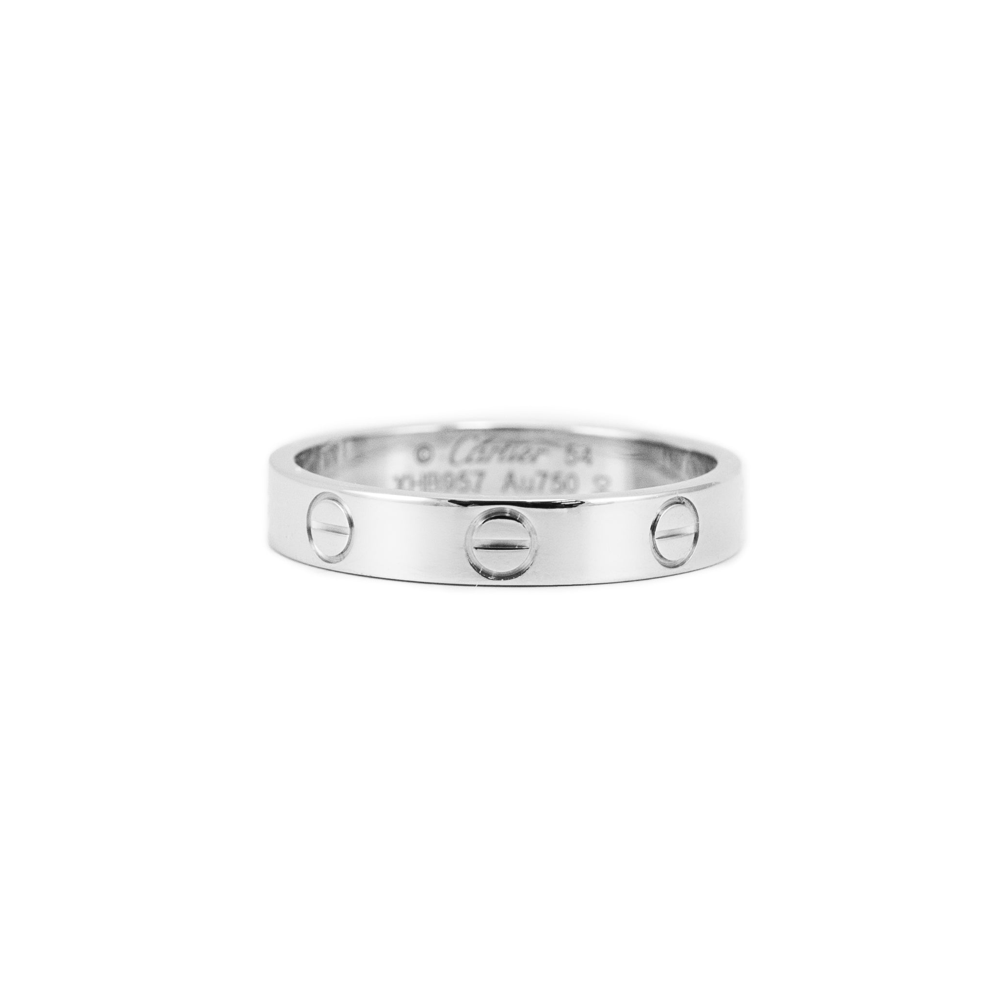 Ladies Cartier Love Small Model 18K White Gold Wedding Band Ring