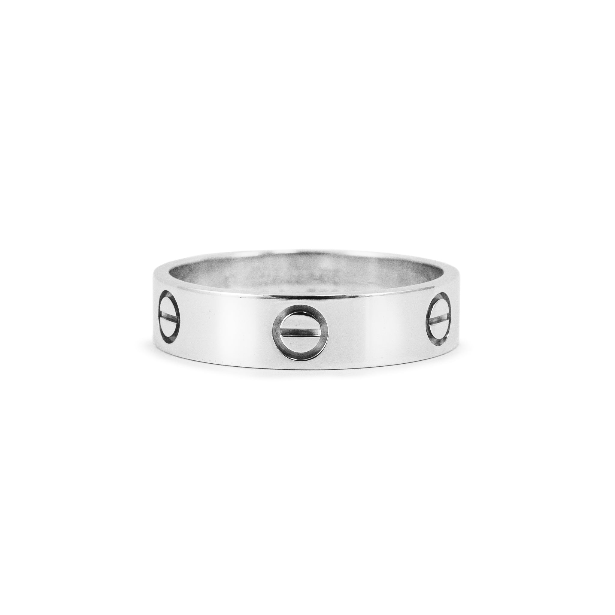 Men’s Cartier Love Classic Model 18K White Gold Wedding Band Ring