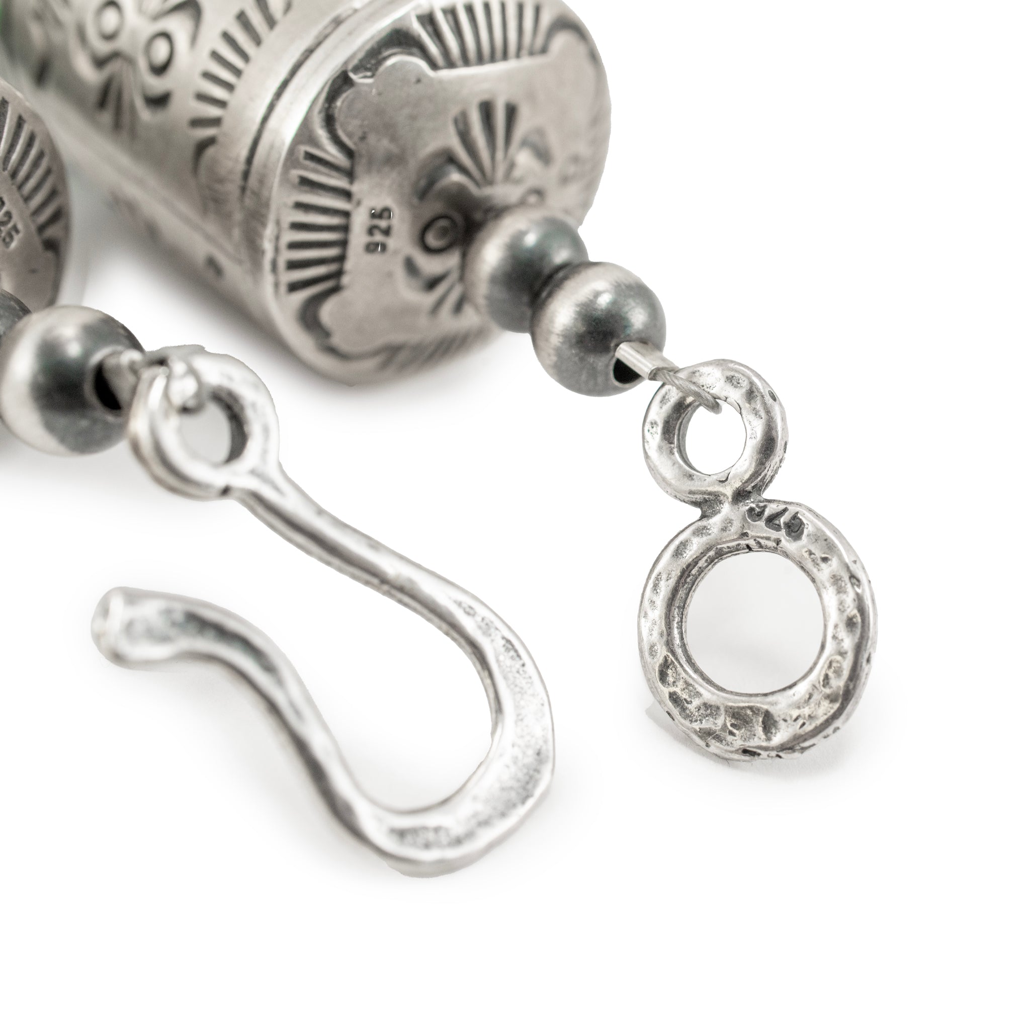 Vintage Native American Sterling Silver Turquoise Multi-Strand Bead Necklace