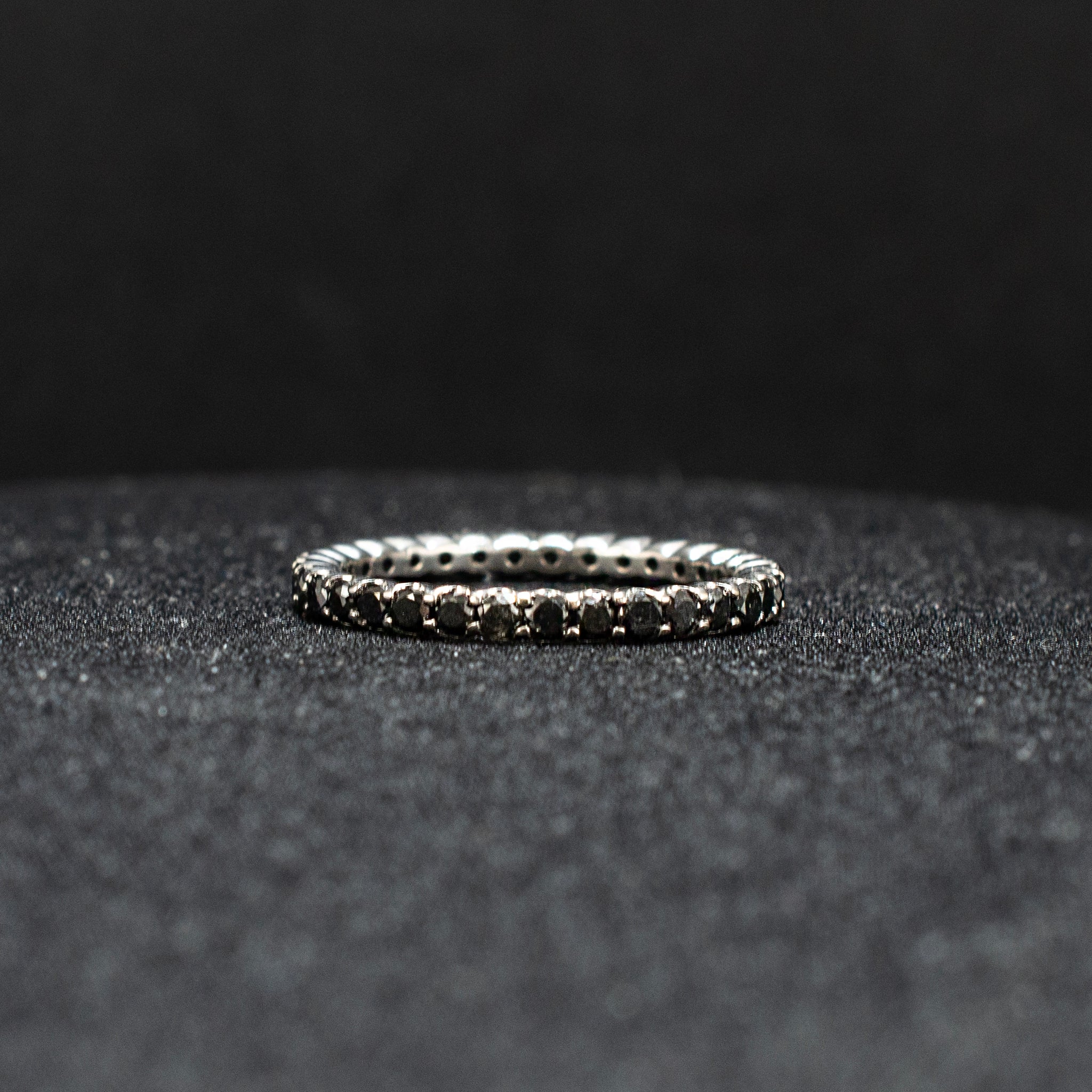 Jewelry Ring BlackDiam Eternity Modern Style 5½" Eternity Band Modern Style 5½" 14K White 1.61g