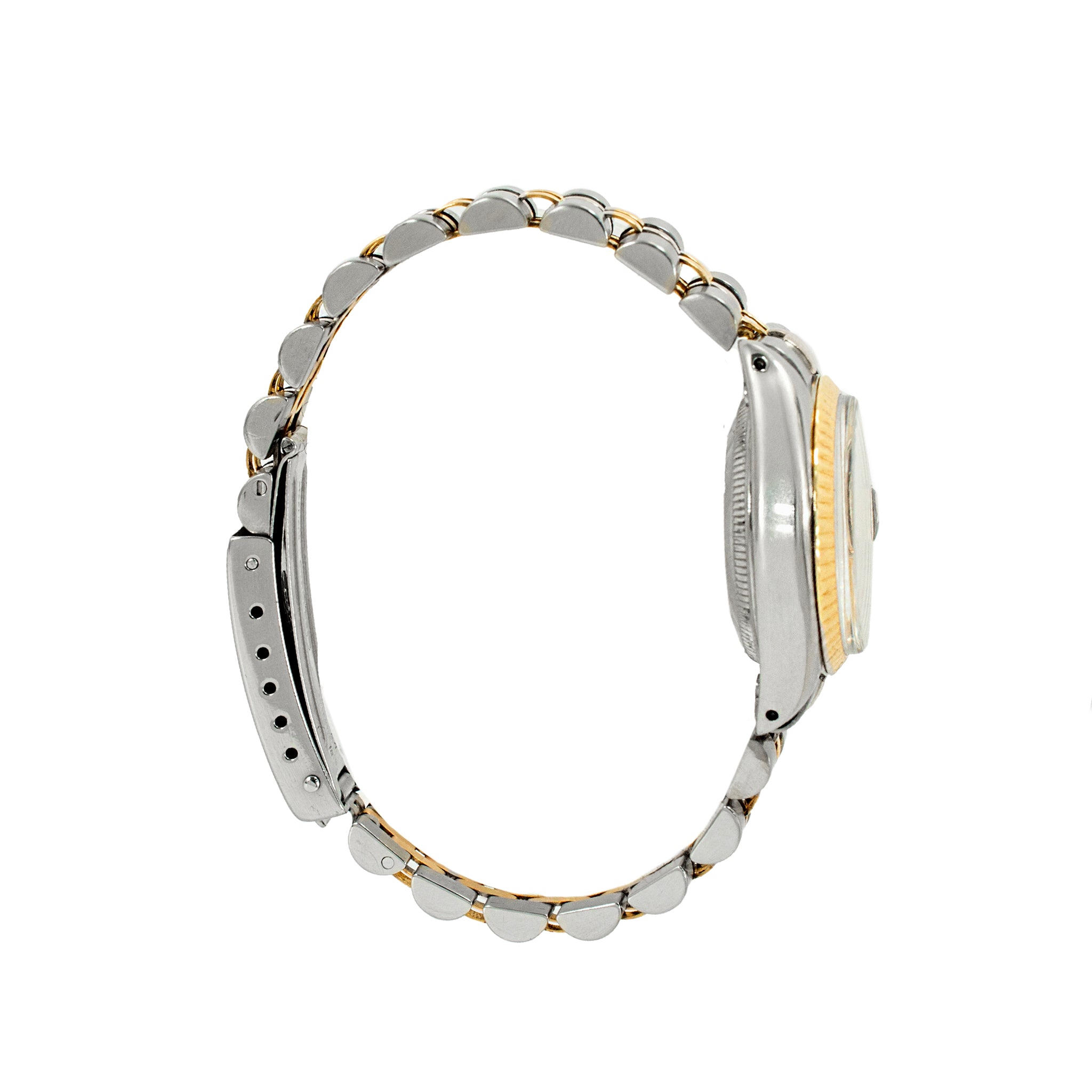 Rolex Oyster Perpetual Lady Date 26MM 6917 Blue Dial Jubilee Gold Steel Watch