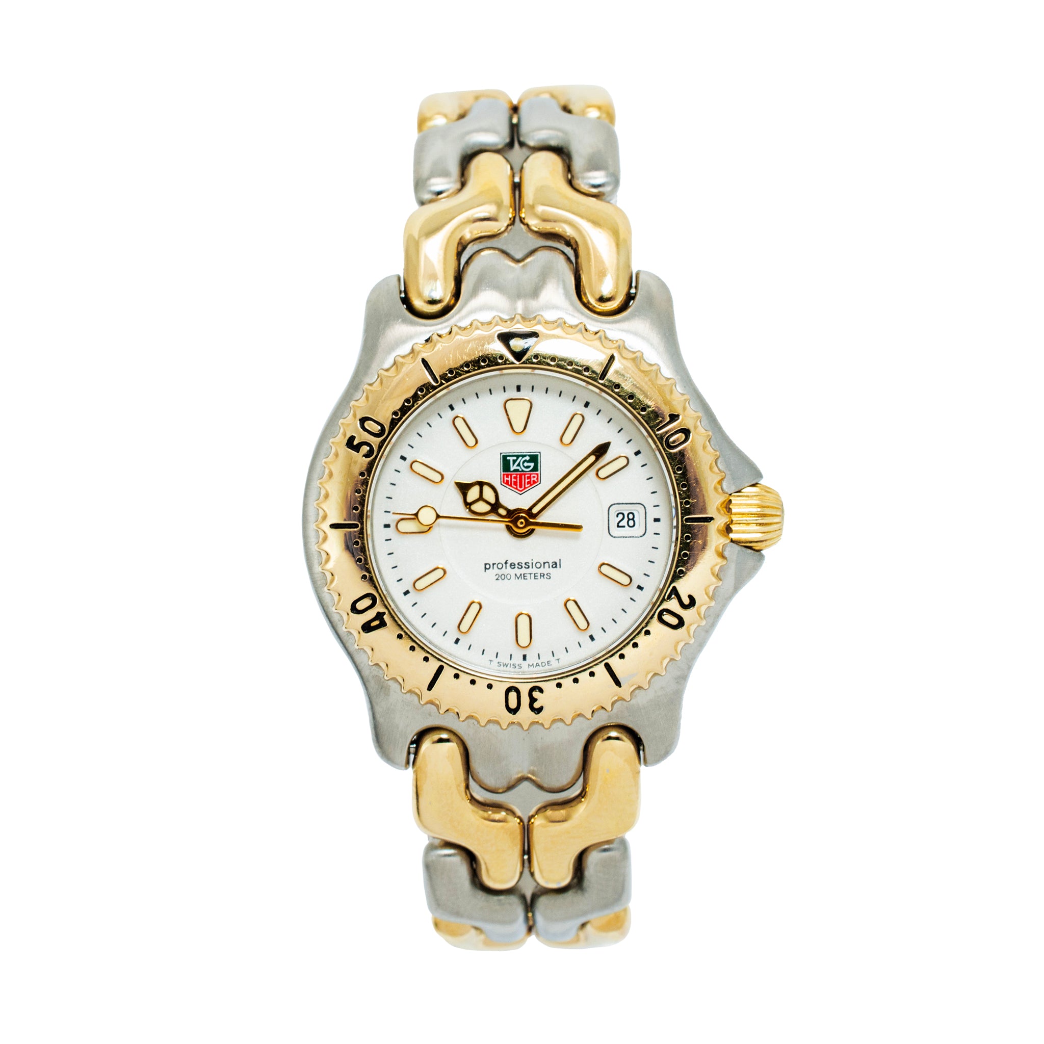 Ladies Tag Heuer Professional 2000 27MM WG1322 RO Two Tone Steel Quartz Watch